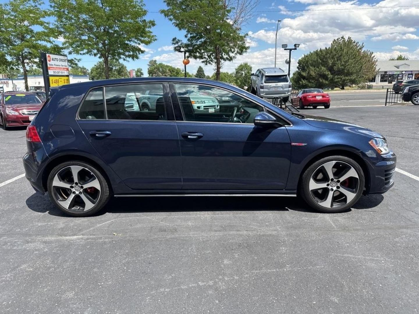 2017 Night Blue Metallic /Titan Black Volkswagen Golf GTI S (3VW5T7AU0HM) with an 2.0L TSI engine, Manual transmission, located at 8595 Washington St., Thornton, CO, 80229, (303) 287-5511, 39.852348, -104.978447 - 2017 Volkswagen Golf GTI, One Owner and completley stock with no modifications. Fully serviced and ready! <br><br>All Cars Have Clean Titles And Are Serviced Before Sale., Backup Camera, Heated Seats, Bluetooth/ With Bluetooth Audio, Non Smoker, No Pet Odor Or Hair, 2.0L TSI, 6-Speed Manual.<br>D1 A - Photo#3