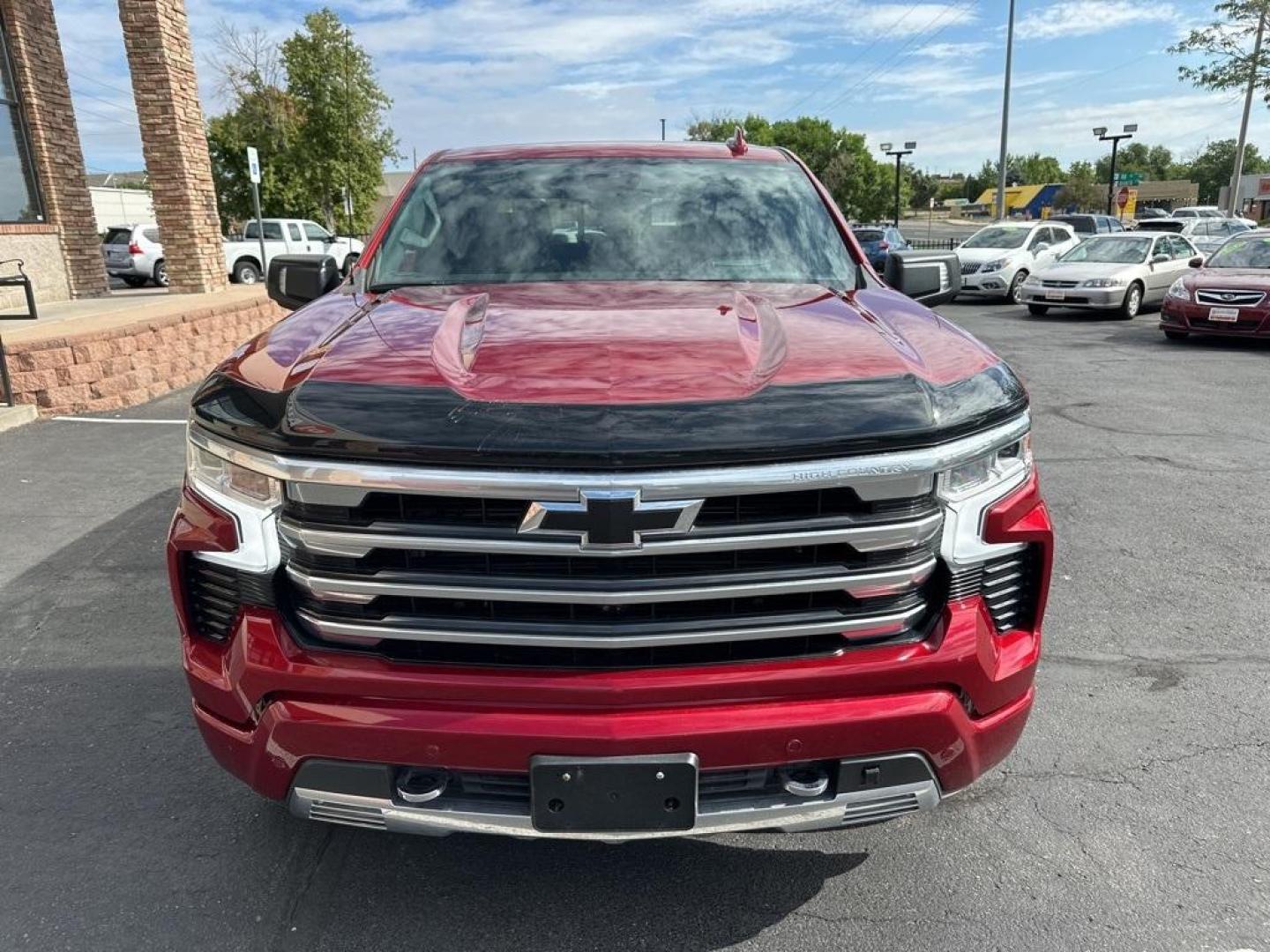 2023 Radiant Red Tintcoat /Jet Black Chevrolet Silverado 1500 High Country (3GCUDJE80PG) with an 3.0L I6 engine, Automatic transmission, located at 8595 Washington St., Thornton, CO, 80229, (303) 287-5511, 39.852348, -104.978447 - 2023 Chevrolet Silverado 1500 3.0 Diesel in like new condition. Fully loaded! <br>All Cars Have Clean Titles And Are Serviced Before Sale., CarfaxOne Owner, No Accidents, Apple/Android Car Play, All Books and Keys, Blind Spot Monitoring, Backup Camera, Leather, Collision Warning, Heated and Ventilat - Photo#3