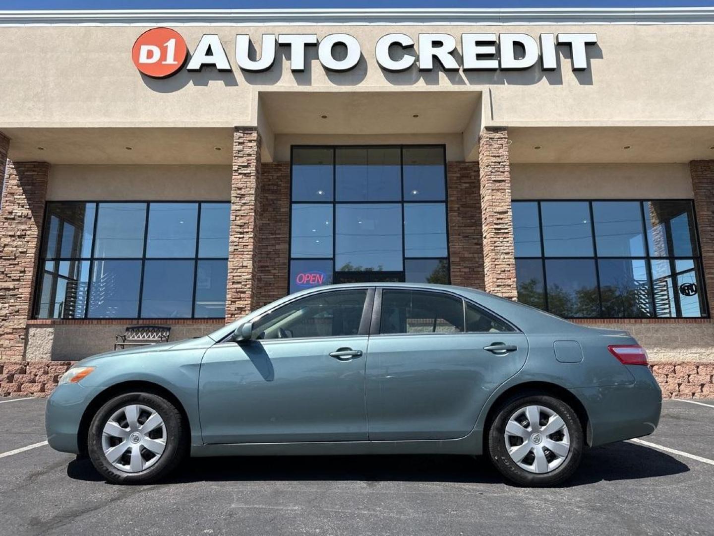 2009 Aloe Green Metallic /Bisque Toyota Camry Base CE (4T1BE46K09U) with an 2.4L I4 SMPI DOHC PZEV engine, Automatic transmission, located at 8595 Washington St., Thornton, CO, 80229, (303) 287-5511, 39.852348, -104.978447 - 2009 Toyota Camry<br><br>D1 Auto NEVER charges dealer fees! All cars have clean titles and have been inspected for mechanical issues. We have financing for everyone. Good credit, bad credit, first time buyers.<br>CARFAX One-Owner. Clean CARFAX.<br>Please call Lakewood Location 303-274-7692 or Thornt - Photo#0