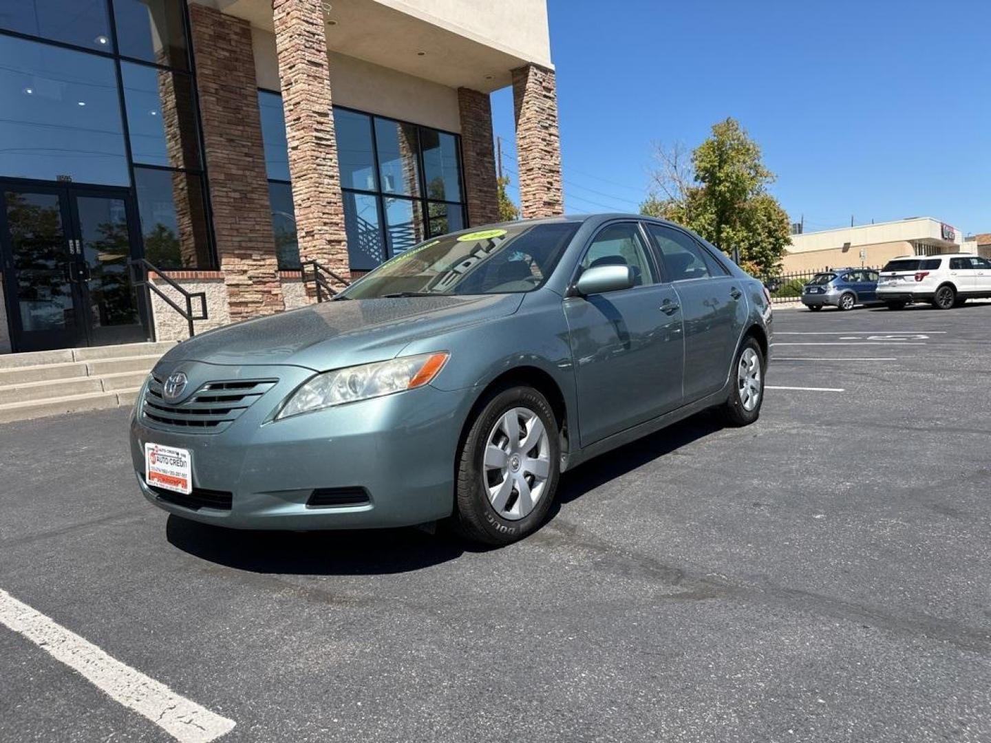 2009 Aloe Green Metallic /Bisque Toyota Camry Base CE (4T1BE46K09U) with an 2.4L I4 SMPI DOHC PZEV engine, Automatic transmission, located at 8595 Washington St., Thornton, CO, 80229, (303) 287-5511, 39.852348, -104.978447 - 2009 Toyota Camry<br><br>D1 Auto NEVER charges dealer fees! All cars have clean titles and have been inspected for mechanical issues. We have financing for everyone. Good credit, bad credit, first time buyers.<br>CARFAX One-Owner. Clean CARFAX.<br>Please call Lakewood Location 303-274-7692 or Thornt - Photo#1