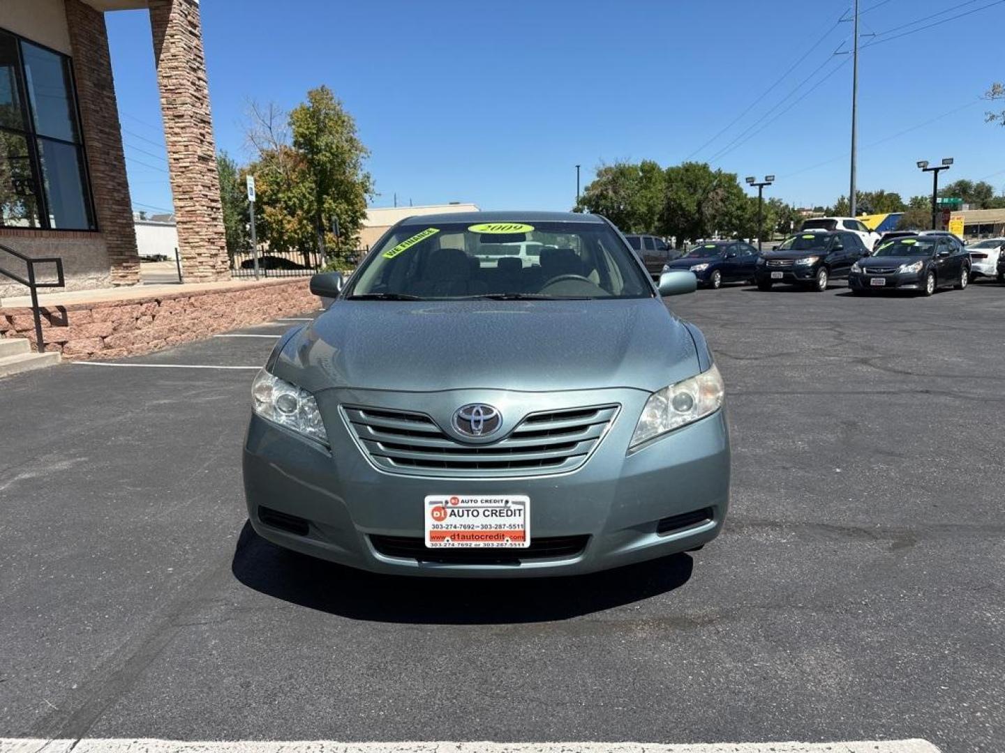 2009 Aloe Green Metallic /Bisque Toyota Camry Base CE (4T1BE46K09U) with an 2.4L I4 SMPI DOHC PZEV engine, Automatic transmission, located at 8595 Washington St., Thornton, CO, 80229, (303) 287-5511, 39.852348, -104.978447 - 2009 Toyota Camry<br><br>D1 Auto NEVER charges dealer fees! All cars have clean titles and have been inspected for mechanical issues. We have financing for everyone. Good credit, bad credit, first time buyers.<br>CARFAX One-Owner. Clean CARFAX.<br>Please call Lakewood Location 303-274-7692 or Thornt - Photo#2