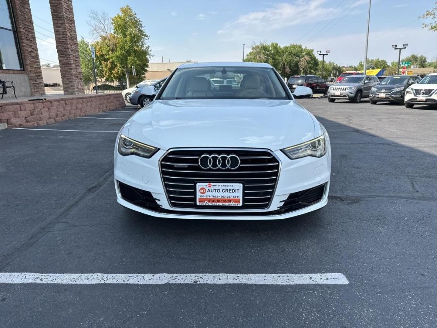 2016 Ibis White /Atlas Beige Audi A6 2.0T Premium Plus (WAUGFAFC4GN) with an 2.0L 4-Cylinder TFSI engine, Automatic transmission, located at 8595 Washington St., Thornton, CO, 80229, (303) 287-5511, 39.852348, -104.978447 - 2016 Audi A6 Premium Plus, Clean Title and fully serviced including new tires, brakes and more. This is a non smoker car and very clean. <br><br>All Cars Have Clean Titles And Are Serviced Before Sale., Clean Carfax, No Accident, Blind Spot Monitoring, Backup Camera, Heated Seats, Bluetooth/ With Bl - Photo#2