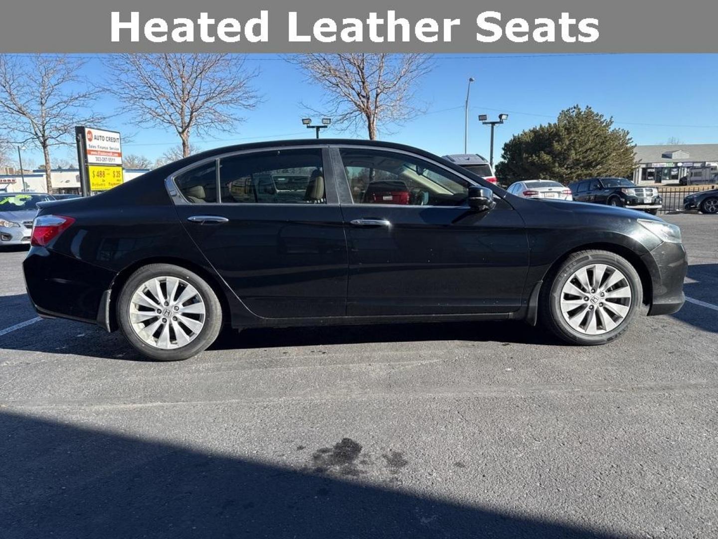 2013 Crystal Black Pearl /Parchment Honda Accord EX-L (1HGCR2F87DA) with an 2.4L I4 DOHC i-VTEC 16V engine, CVT transmission, located at 8595 Washington St., Thornton, CO, 80229, (303) 287-5511, 39.852348, -104.978447 - 2013 Honda Accord FWD FWD, Parchment Leather.<br><br>D1 Auto NEVER charges dealer fees! All cars have clean titles and have been inspected for mechanical issues. We have financing for everyone. Good credit, bad credit, first time buyers.<br><br>Please call Lakewood Location 303-274-7692 or Thornton - Photo#3