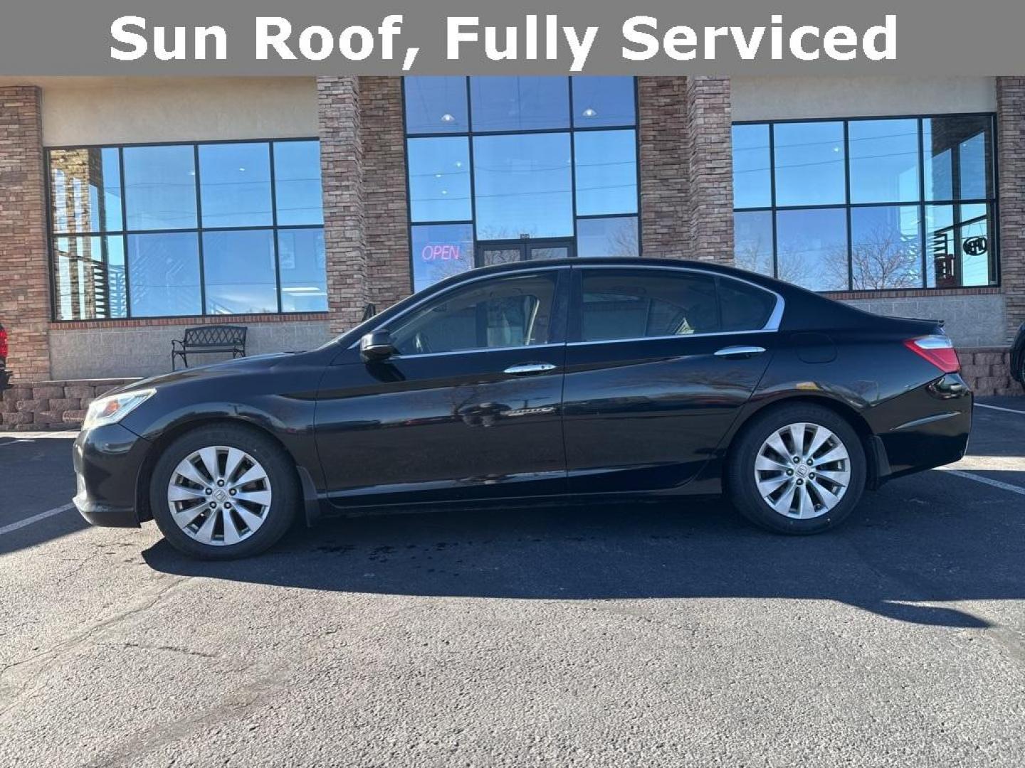 2013 Crystal Black Pearl /Parchment Honda Accord EX-L (1HGCR2F87DA) with an 2.4L I4 DOHC i-VTEC 16V engine, CVT transmission, located at 8595 Washington St., Thornton, CO, 80229, (303) 287-5511, 39.852348, -104.978447 - 2013 Honda Accord FWD FWD, Parchment Leather.<br><br>D1 Auto NEVER charges dealer fees! All cars have clean titles and have been inspected for mechanical issues. We have financing for everyone. Good credit, bad credit, first time buyers.<br><br>Please call Lakewood Location 303-274-7692 or Thornton - Photo#4