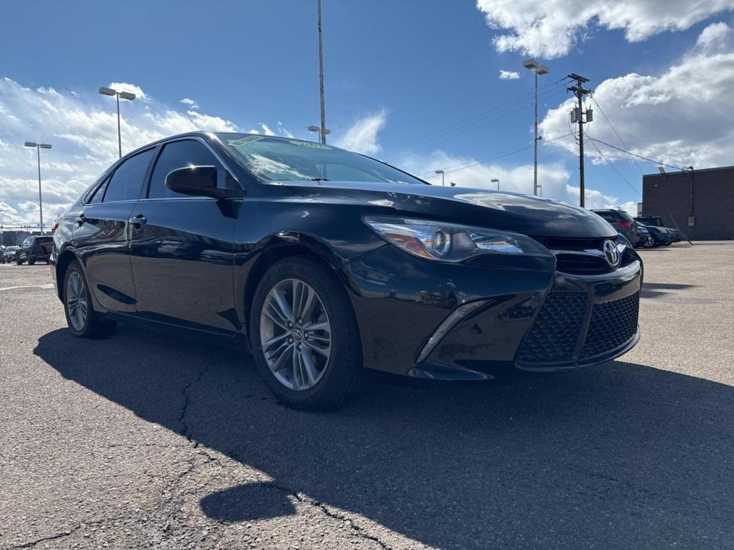 2016 Midnight Black Metallic /Black Toyota Camry SE (4T1BF1FK3GU) with an 2.5L I4 SMPI DOHC engine, Automatic transmission, located at 8595 Washington St., Thornton, CO, 80229, (303) 287-5511, 39.852348, -104.978447 - 2016 Toyota Camry FWD Black Cloth.<br><br>D1 Auto NEVER charges dealer fees! All cars have clean titles and have been inspected for mechanical issues. We have financing for everyone. Good credit, bad credit, first time buyers.<br><br>Please call Lakewood Location 303-274-7692 or Thornton 303-287-551 - Photo#0