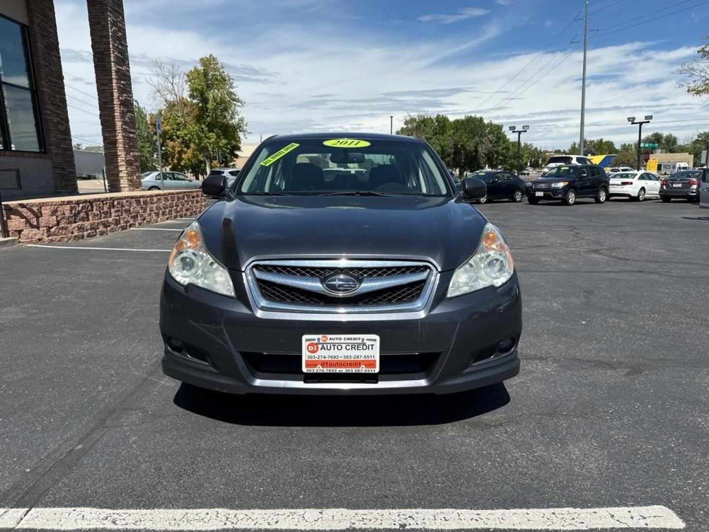 2011 Graphite Gray Metallic /Off Black Subaru Legacy 2.5i (4S3BMBG65B3) with an 2.5L 4-Cylinder engine, CVT transmission, located at 8595 Washington St., Thornton, CO, 80229, (303) 287-5511, 39.852348, -104.978447 - 2011 Subaru Legacy<br><br>D1 Auto NEVER charges dealer fees! All cars have clean titles and have been inspected for mechanical issues. We have financing for everyone. Good credit, bad credit, first time buyers.<br>CARFAX One-Owner. Clean CARFAX.<br>Please call Lakewood Location 303-274-7692 or Thorn - Photo#2