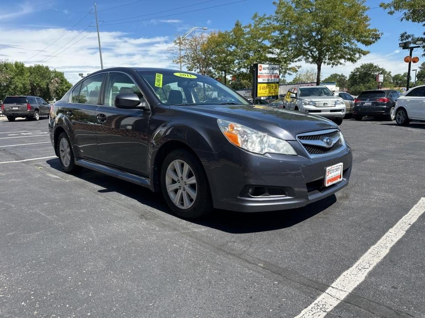 2011 Graphite Gray Metallic /Off Black Subaru Legacy 2.5i (4S3BMBG65B3) with an 2.5L 4-Cylinder engine, CVT transmission, located at 8595 Washington St., Thornton, CO, 80229, (303) 287-5511, 39.852348, -104.978447 - 2011 Subaru Legacy<br><br>D1 Auto NEVER charges dealer fees! All cars have clean titles and have been inspected for mechanical issues. We have financing for everyone. Good credit, bad credit, first time buyers.<br>CARFAX One-Owner. Clean CARFAX.<br>Please call Lakewood Location 303-274-7692 or Thorn - Photo#3