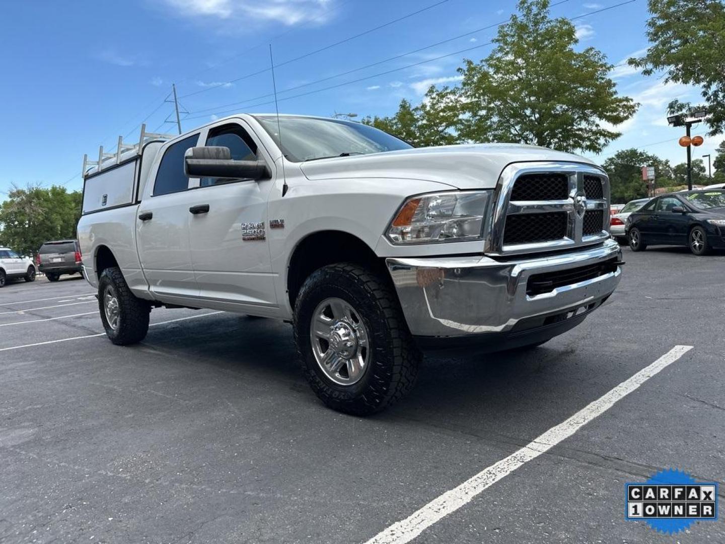 2018 Bright White Clearcoat /Black Ram 2500 Tradesman (3C6UR5CJ6JG) with an 6.4L Heavy Duty V8 HEMI w/MDS engine, Automatic transmission, located at 8595 Washington St., Thornton, CO, 80229, (303) 287-5511, 39.852348, -104.978447 - 2018 Ram 2500, One Owner and fully serviced. This truck runs like a top! Excellent for towing or hauling. Everything works as it should and is in great overall condition. NON SMOKER, 4x4, Financing Available. New Transmission June 2023 at 123k miles. <br><br>All Cars Have Clean Titles And Are Serv - Photo#1