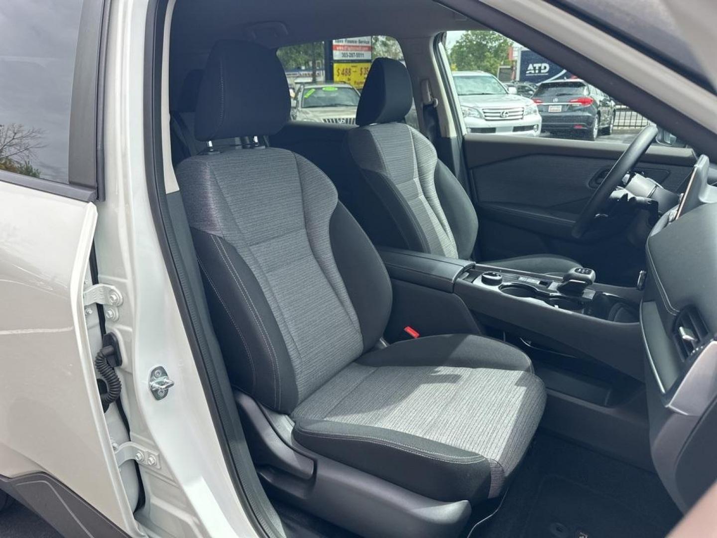 2021 Glacier White /Charcoal Nissan Rogue S (5N1AT3AB0MC) with an 2.5L I4 DOHC 16V engine, CVT transmission, located at 8595 Washington St., Thornton, CO, 80229, (303) 287-5511, 39.852348, -104.978447 - 2021 Nissan Rogue One Owner, This car still smells new and has 2 keys and owners manuals. You wont find one in better condition. All Wheel Drive, backup camera with backup sensors, Apple/Android CarPlay ,New Tires and ready for Colorado! Excellent condition inside and out. <br><br>All Cars Have Clea - Photo#14