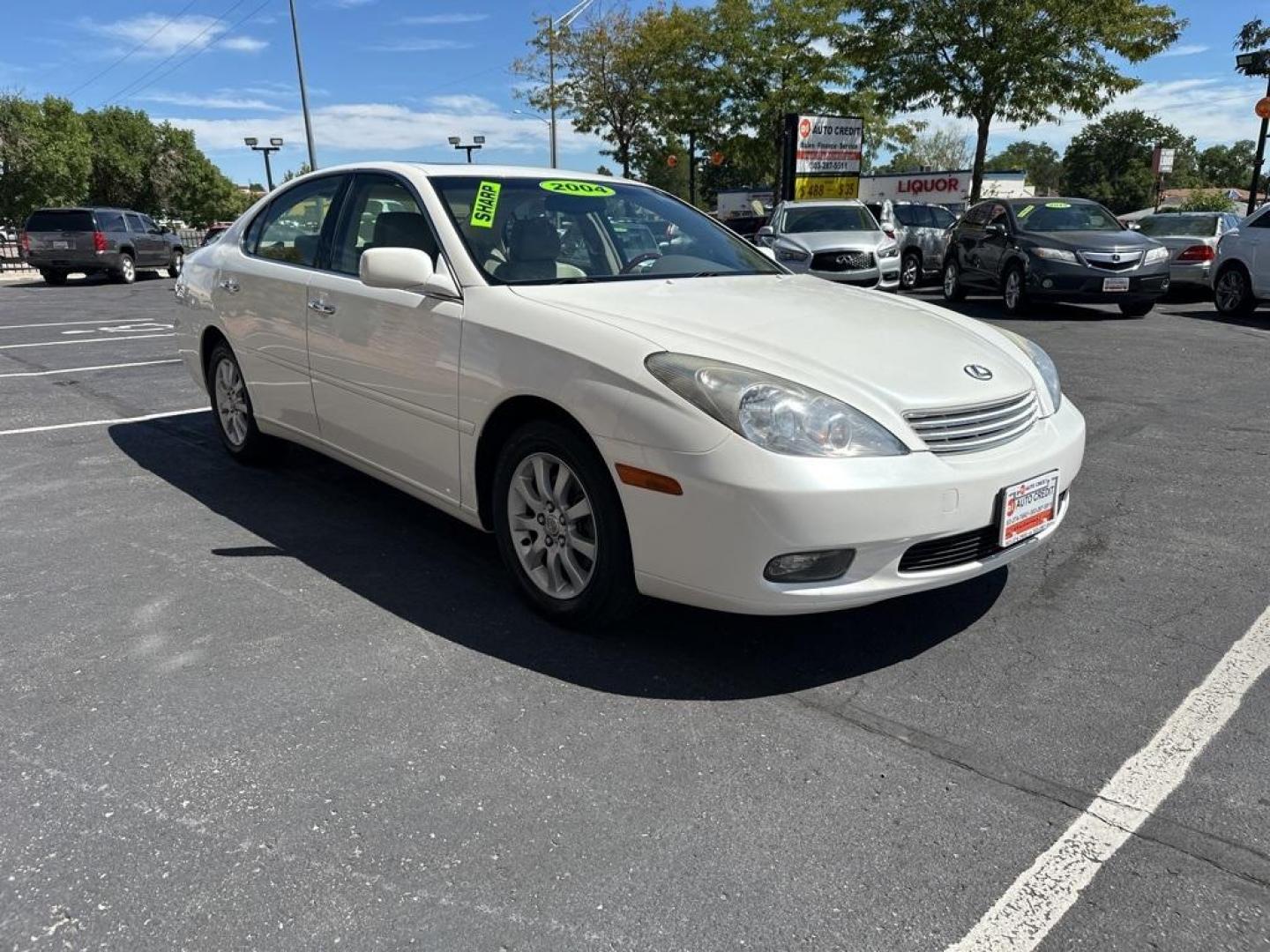 2004 White Lexus ES 330 (JTHBA30G245) with an 3.3L V6 SMPI DOHC engine, Automatic transmission, located at 8595 Washington St., Thornton, CO, 80229, (303) 287-5511, 39.852348, -104.978447 - 2004 Lexus ES<br><br>D1 Auto NEVER charges dealer fees! All cars have clean titles and have been inspected for mechanical issues. We have financing for everyone. Good credit, bad credit, first time buyers.<br>CARFAX One-Owner.<br>Please call Lakewood Location 303-274-7692 or Thornton 303-287-5511 to - Photo#1