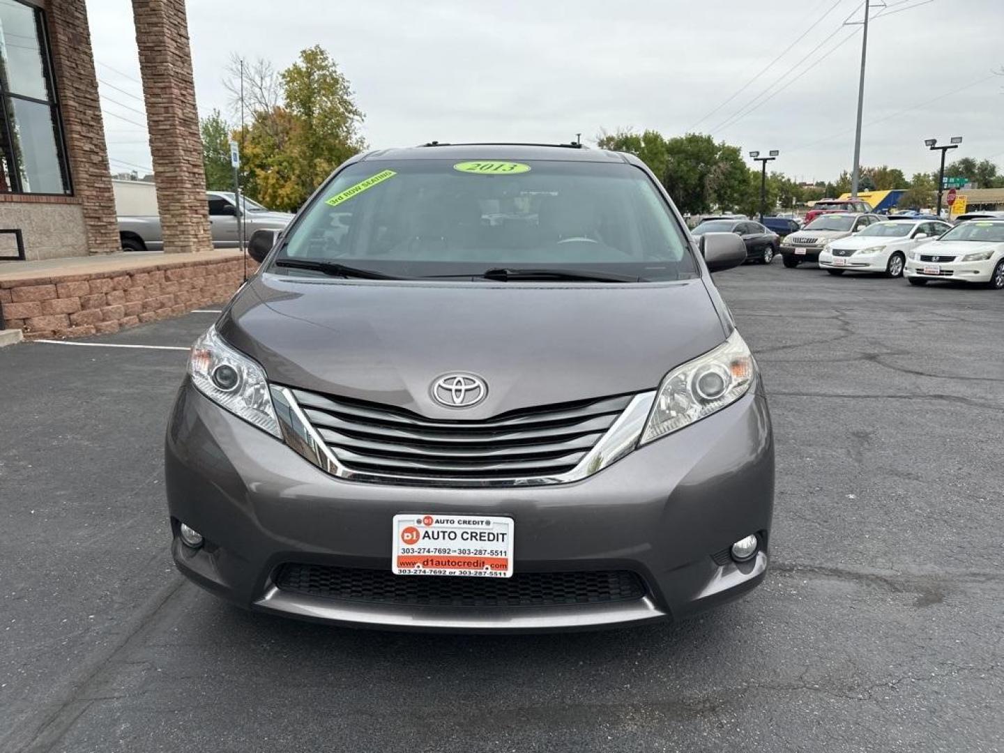 2013 Predawn Gray Mica /Light Gray Toyota Sienna XLE (5TDYK3DC9DS) with an 3.5L V6 SMPI DOHC engine, Automatic transmission, located at 8595 Washington St., Thornton, CO, 80229, (303) 287-5511, 39.852348, -104.978447 - 2013 Toyota Sienna<br><br>D1 Auto NEVER charges dealer fees! All cars have clean titles and have been inspected for mechanical issues. We have financing for everyone. Good credit, bad credit, first time buyers.<br><br>Please call Lakewood Location 303-274-7692 or Thornton 303-287-5511 to schedule a - Photo#2