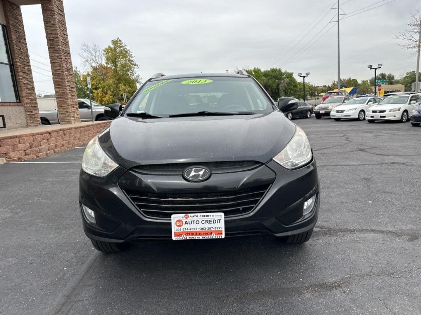 2013 Ash Black /Black Hyundai Tucson GLS (KM8JUCAC6DU) with an 2.4L I4 MPI DOHC CVVT 16V Theta 2 engine, Automatic transmission, located at 8595 Washington St., Thornton, CO, 80229, (303) 287-5511, 39.852348, -104.978447 - 2013 Hyundai Tucson<br><br>D1 Auto NEVER charges dealer fees! All cars have clean titles and have been inspected for mechanical issues. We have financing for everyone. Good credit, bad credit, first time buyers.<br><br>Please call Lakewood Location 303-274-7692 or Thornton 303-287-5511 to schedule a - Photo#2