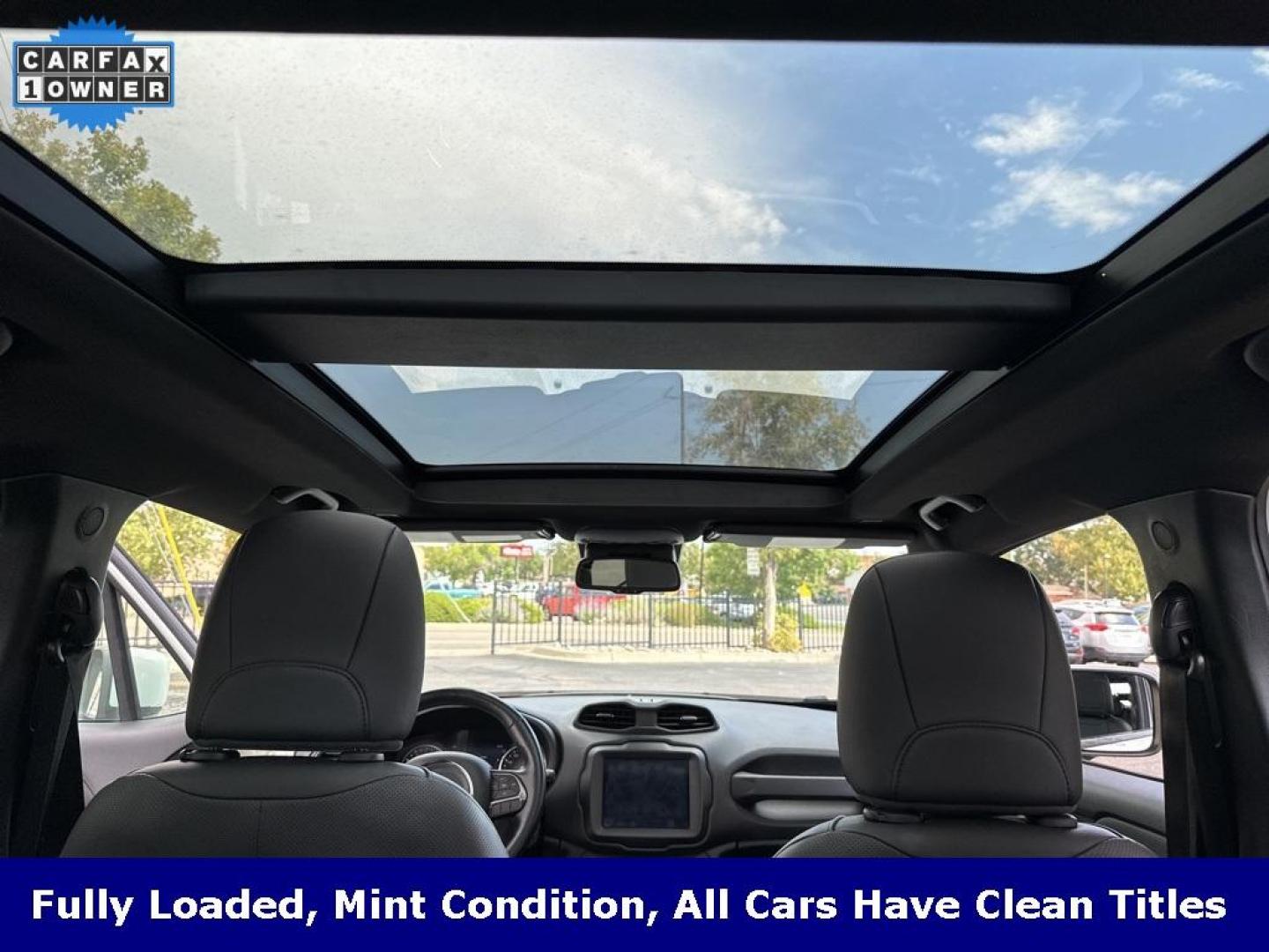 2020 Alpine White Clearcoat /Black Jeep Renegade Limited (ZACNJBB12LP) with an 1.3L I4 engine, Automatic transmission, located at 8595 Washington St., Thornton, CO, 80229, (303) 287-5511, 39.852348, -104.978447 - 2020 Jeep Renegade Limited and fully loaded!! Heated leather seats, panoramic sun roof, blindspot monitoring, Apple/Android Carplay, backup camera and much more. Fully serviced including new tires. Ultimate Colorado car and ready for winter. <br><br>All Cars Have Clean Titles And Are Serviced Before - Photo#10