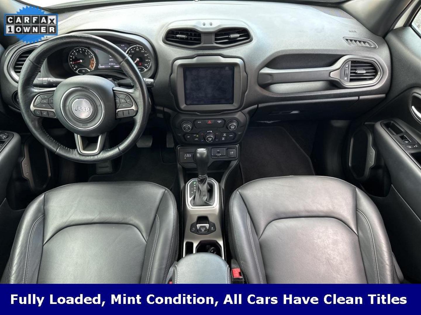 2020 Alpine White Clearcoat /Black Jeep Renegade Limited (ZACNJBB12LP) with an 1.3L I4 engine, Automatic transmission, located at 8595 Washington St., Thornton, CO, 80229, (303) 287-5511, 39.852348, -104.978447 - 2020 Jeep Renegade Limited and fully loaded!! Heated leather seats, panoramic sun roof, blindspot monitoring, Apple/Android Carplay, backup camera and much more. Fully serviced including new tires. Ultimate Colorado car and ready for winter. <br><br>All Cars Have Clean Titles And Are Serviced Before - Photo#11