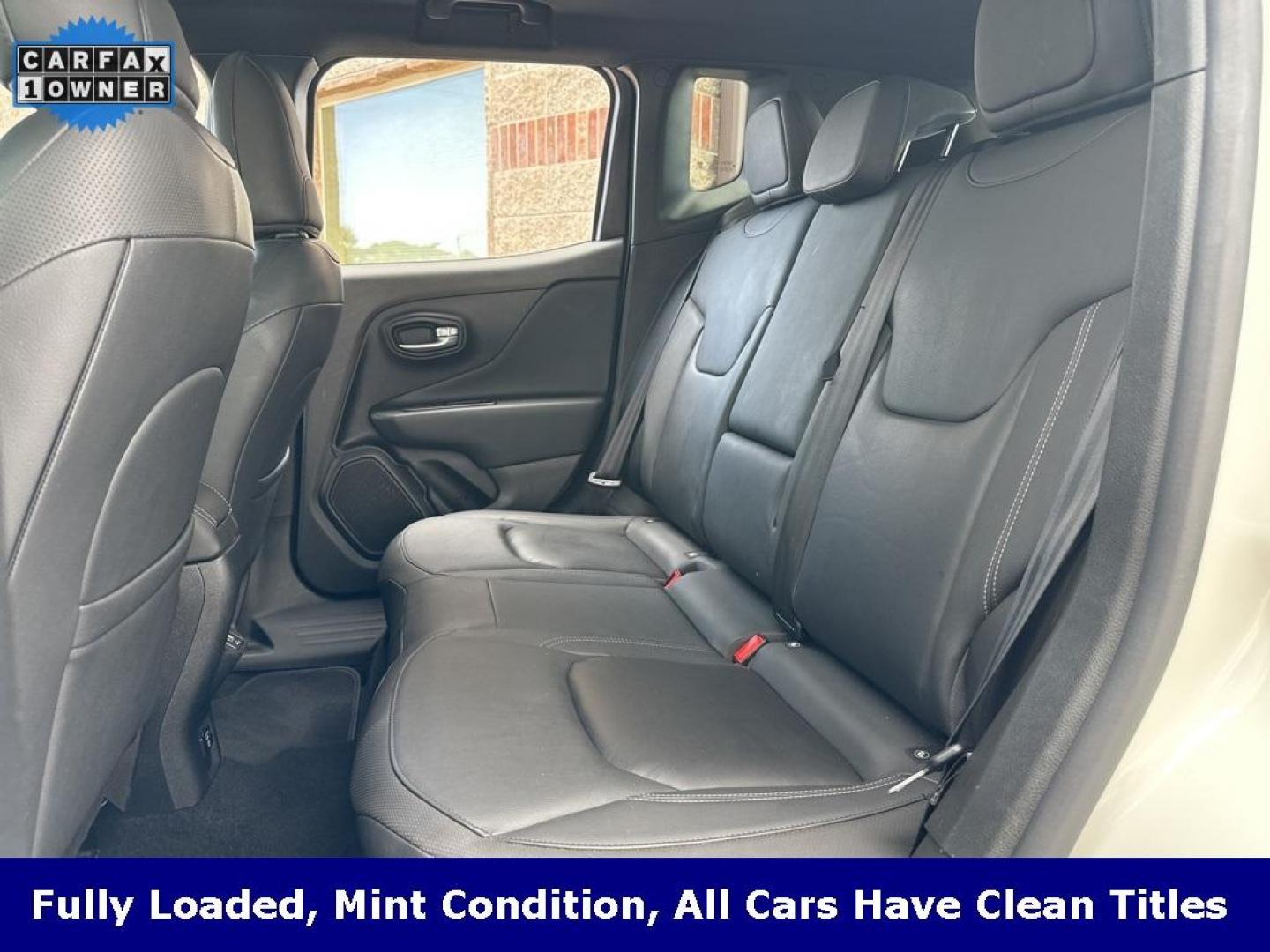 2020 Alpine White Clearcoat /Black Jeep Renegade Limited (ZACNJBB12LP) with an 1.3L I4 engine, Automatic transmission, located at 8595 Washington St., Thornton, CO, 80229, (303) 287-5511, 39.852348, -104.978447 - 2020 Jeep Renegade Limited and fully loaded!! Heated leather seats, panoramic sun roof, blindspot monitoring, Apple/Android Carplay, backup camera and much more. Fully serviced including new tires. Ultimate Colorado car and ready for winter. <br><br>All Cars Have Clean Titles And Are Serviced Before - Photo#15