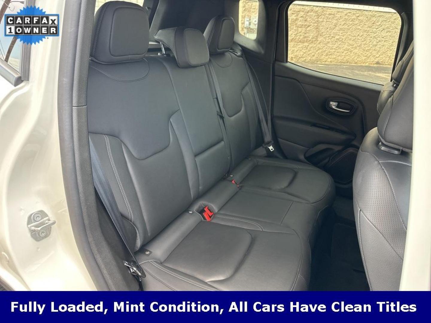 2020 Alpine White Clearcoat /Black Jeep Renegade Limited (ZACNJBB12LP) with an 1.3L I4 engine, Automatic transmission, located at 8595 Washington St., Thornton, CO, 80229, (303) 287-5511, 39.852348, -104.978447 - 2020 Jeep Renegade Limited and fully loaded!! Heated leather seats, panoramic sun roof, blindspot monitoring, Apple/Android Carplay, backup camera and much more. Fully serviced including new tires. Ultimate Colorado car and ready for winter. <br><br>All Cars Have Clean Titles And Are Serviced Before - Photo#16