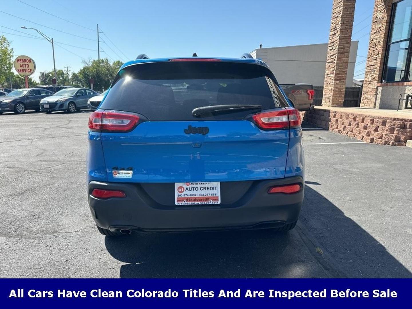 2018 Hydro Blue Pearlcoat /Black Jeep Cherokee Latitude (1C4PJMCB9JD) with an 2.4L I4 engine, Automatic transmission, located at 8595 Washington St., Thornton, CO, 80229, (303) 287-5511, 39.852348, -104.978447 - 2018 Jeep Cherokee 4x4 in great condition. Fully serviced and ready for Colorado winter.<br><br>All Cars Have Clean Titles And Are Serviced Before Sale., New Tires, Backup Camera, No Pet Odor Or Hair, Cherokee Latitude, 4WD.<br><br>D1 Auto NEVER charges dealer fees! All cars have clean titles and ha - Photo#6