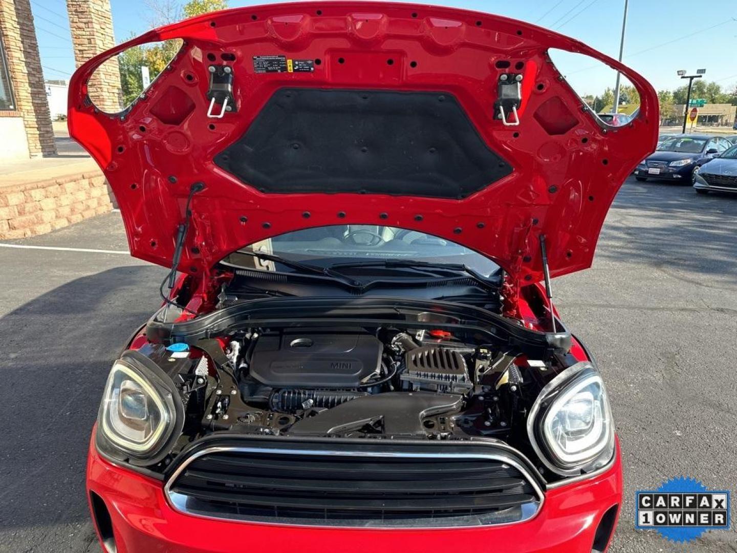 2022 Chili Red /Carbon Black MINI Cooper Countryman Signature All Wheel Drive (WMZ43BR07N3) with an 1.5L I-3 engine, Automatic transmission, located at 8595 Washington St., Thornton, CO, 80229, (303) 287-5511, 39.852348, -104.978447 - 2022 MINI Cooper Countryman All Wheel Drive and in mint condition. Loaded with, heated leather seats, panoramic roof, backup camera, Apple/Android Carplay, Assistant and more. <br><br>All Cars Have Clean Colorado Titles And Are Serviced Before Sale.<br><br>CarfaxOne Owner, No Accidents, Apple/Androi - Photo#26