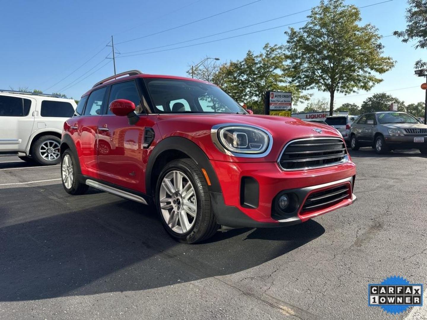 2022 Chili Red /Carbon Black MINI Cooper Countryman Signature (WMZ43BR07N3) with an 1.5L I-3 engine, Automatic transmission, located at 8595 Washington St., Thornton, CO, 80229, (303) 287-5511, 39.852348, -104.978447 - 2022 MINI Cooper Countryman All Wheel Drive and in mint condition. Loaded with, heated leather seats, panoramic roof, backup camera, Apple/Android Carplay, Assistant and more. <br><br>All Cars Have Clean Colorado Titles And Are Serviced Before Sale.<br><br>CarfaxOne Owner, No Accidents, Apple/Androi - Photo#3