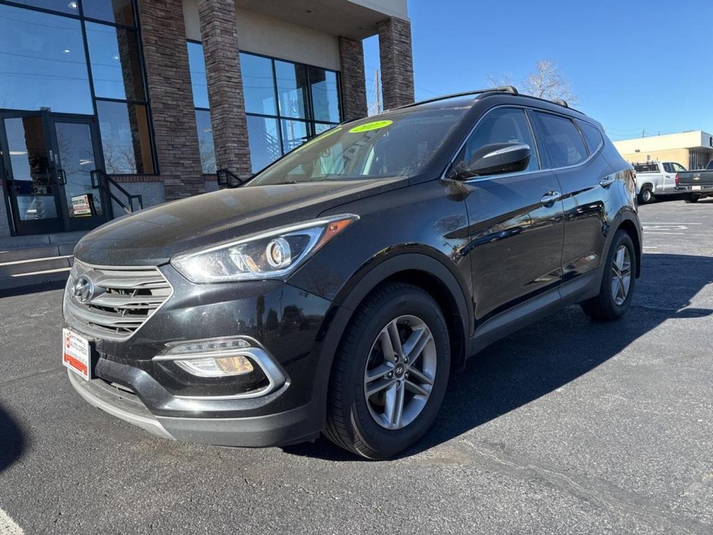 2017 Twilight Black /Gray Hyundai Santa Fe Sport 2.4 Premium Plus (5NMZUDLB7HH) with an 2.4L I4 DGI DOHC 16V engine, Automatic transmission, located at 8595 Washington St., Thornton, CO, 80229, (303) 287-5511, 39.852348, -104.978447 - 2017 Hyundai Santa Fe Sport AWD All Cars Have Clean Titles And Are Serviced Before Sale., Clean Carfax, No Accident, Blind Spot Monitoring, Backup Camera, Leather, Heated Seats, Bluetooth/ With Bluetooth Audio, Non Smoker, No Pet Odor Or Hair, Santa Fe Sport 2.4 Premium Plus, AWD, 2.4L Popular Equip - Photo#0