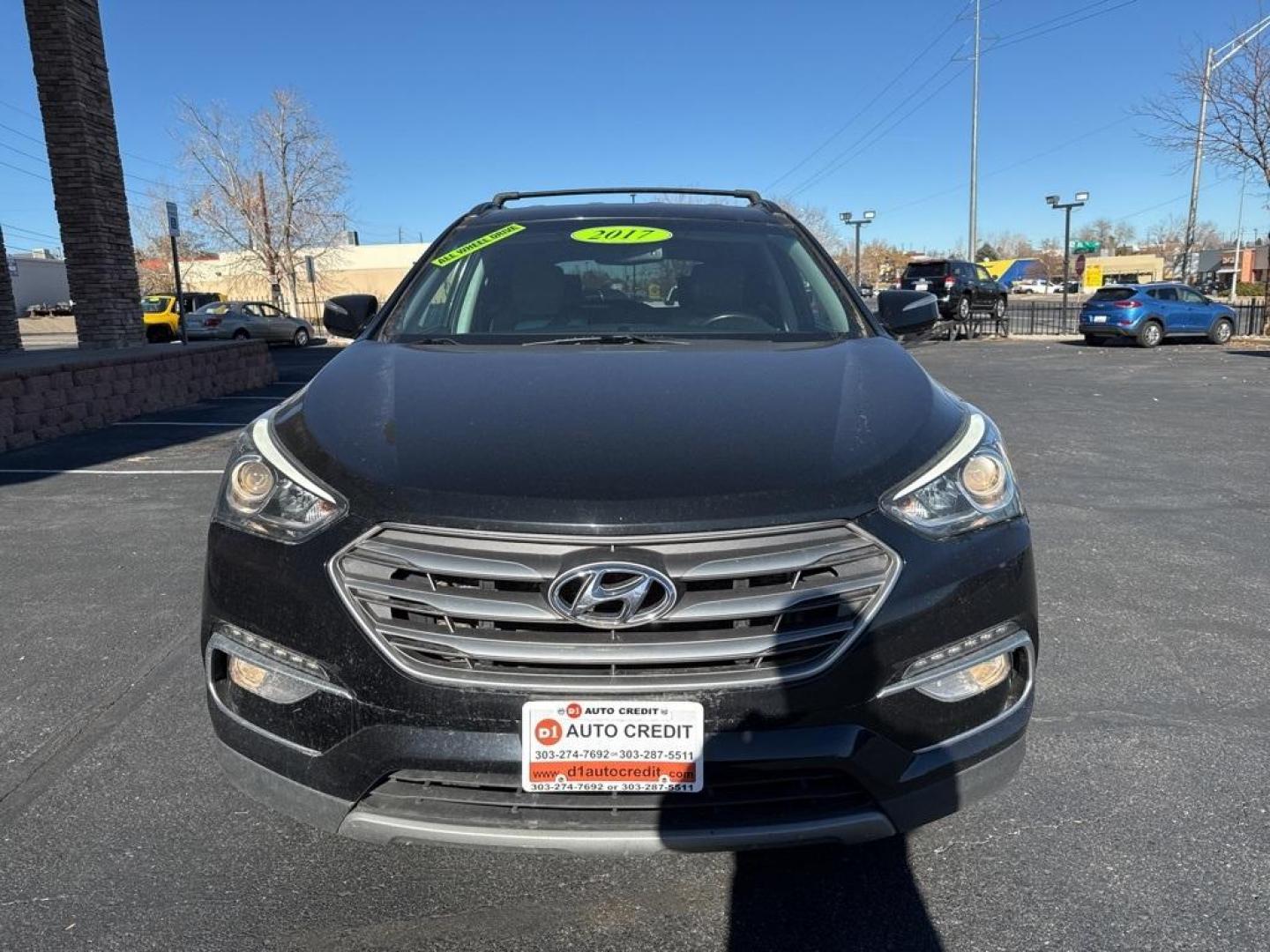 2017 Twilight Black /Gray Hyundai Santa Fe Sport 2.4 Premium Plus (5NMZUDLB7HH) with an 2.4L I4 DGI DOHC 16V engine, Automatic transmission, located at 8595 Washington St., Thornton, CO, 80229, (303) 287-5511, 39.852348, -104.978447 - 2017 Hyundai Santa Fe Sport AWD All Cars Have Clean Titles And Are Serviced Before Sale., Clean Carfax, No Accident, Blind Spot Monitoring, Backup Camera, Leather, Heated Seats, Bluetooth/ With Bluetooth Audio, Non Smoker, No Pet Odor Or Hair, Santa Fe Sport 2.4 Premium Plus, AWD, 2.4L Popular Equip - Photo#1