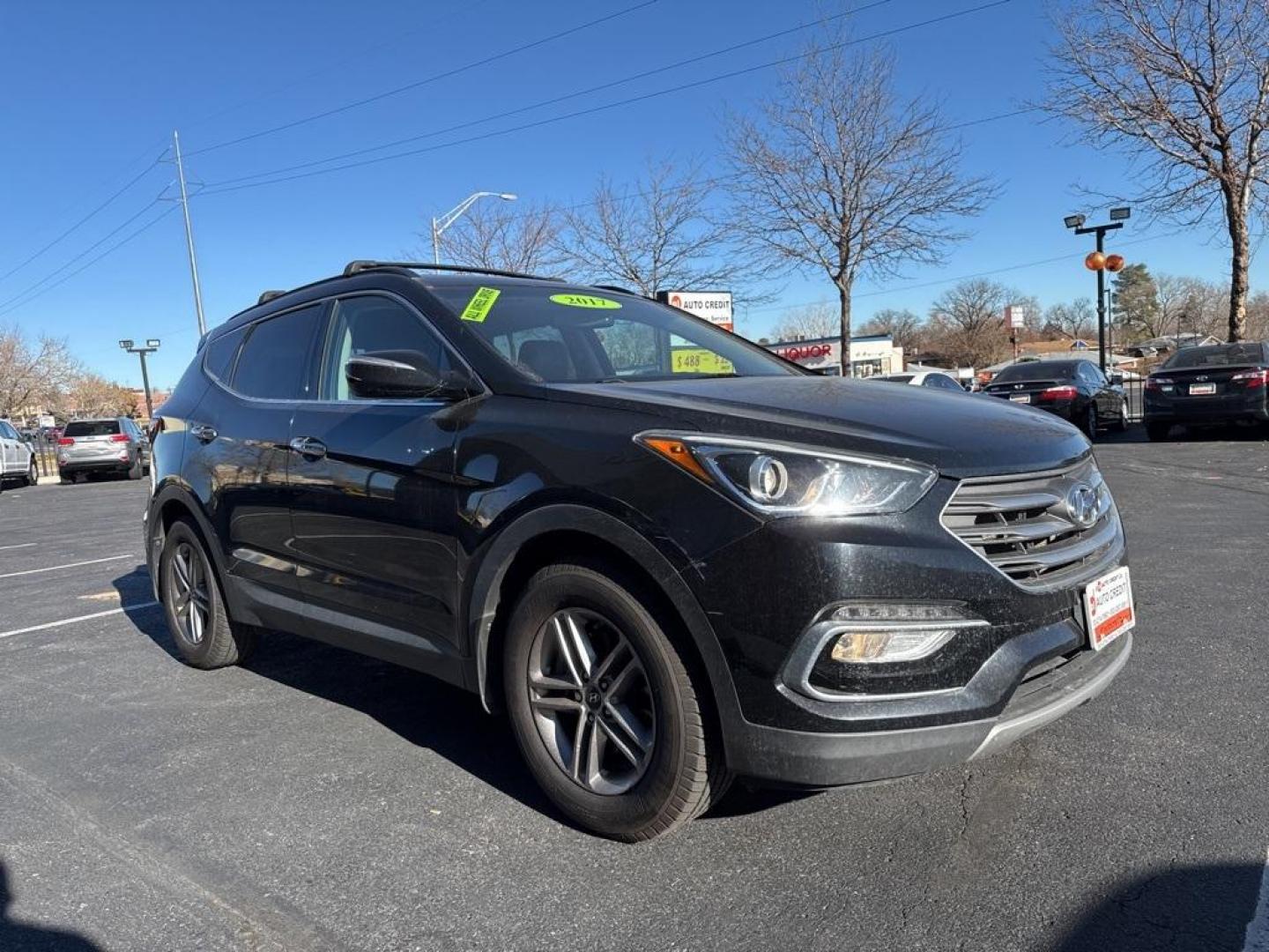 2017 Twilight Black /Gray Hyundai Santa Fe Sport 2.4 Premium Plus (5NMZUDLB7HH) with an 2.4L I4 DGI DOHC 16V engine, Automatic transmission, located at 8595 Washington St., Thornton, CO, 80229, (303) 287-5511, 39.852348, -104.978447 - 2017 Hyundai Santa Fe Sport AWD All Cars Have Clean Titles And Are Serviced Before Sale., Clean Carfax, No Accident, Blind Spot Monitoring, Backup Camera, Leather, Heated Seats, Bluetooth/ With Bluetooth Audio, Non Smoker, No Pet Odor Or Hair, Santa Fe Sport 2.4 Premium Plus, AWD, 2.4L Popular Equip - Photo#2