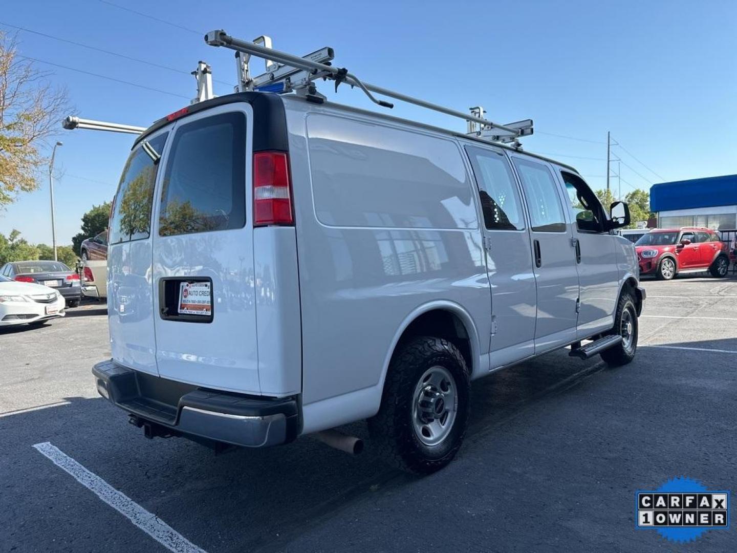 2019 Summit White /Medium Pewter GMC Savana 2500 Work Van (1GTW7AFG1K1) with an Vortec 6.0L V8 SFI Flex Fuel engine, Automatic transmission, located at 8595 Washington St., Thornton, CO, 80229, (303) 287-5511, 39.852348, -104.978447 - 4x4 Conversion and 6.0L Engine. Loaded up with storage bins, ladder racks and ready to go to work. Fully serviced with no mechanical issues.<br>In House Financing Available.<br><br>All Cars Have Clean Titles And Are Serviced Before Sale., Backup Camera, Savana 2500 Work Van 4x4 Conversion, Vortec 6 - Photo#5