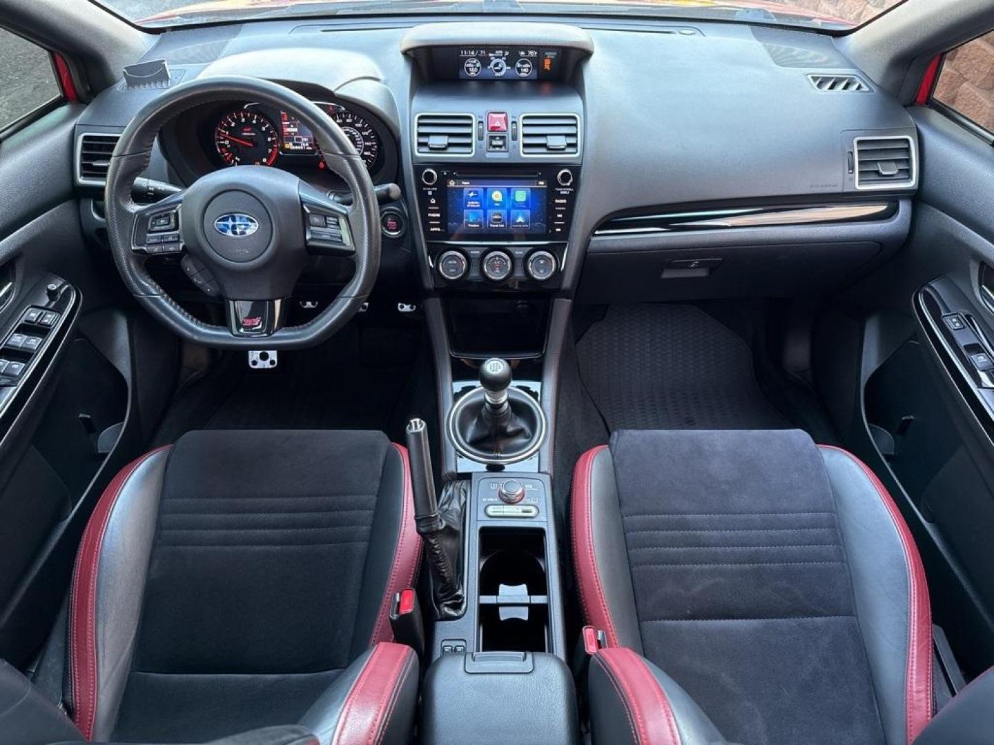 2019 Pure Red /Black/Carbon Black Subaru WRX STi (JF1VA2S64K9) with an 2.5L DOHC Intercooled High Boost Turbocharged engine, Manual transmission, located at 8595 Washington St., Thornton, CO, 80229, (303) 287-5511, 39.852348, -104.978447 - 2019 Subaru WRX STI with low miles and in excellent condition insdie and out!<br>All Cars Have Clean Titles And Are Serviced Before Sale.Apple/Android Car Play, Blind Spot Monitoring, Backup Camera, Leather, Heated Seats, Bluetooth/ With Bluetooth Audio, Non Smoker, No Pet Odor Or Hair, WRX STi, Clo - Photo#9