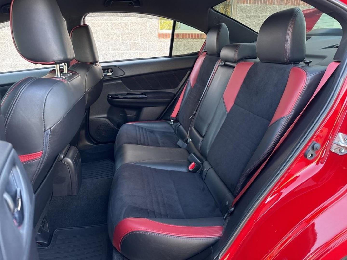 2019 Pure Red /Black/Carbon Black Subaru WRX STi (JF1VA2S64K9) with an 2.5L DOHC Intercooled High Boost Turbocharged engine, Manual transmission, located at 8595 Washington St., Thornton, CO, 80229, (303) 287-5511, 39.852348, -104.978447 - 2019 Subaru WRX STI with low miles and in excellent condition insdie and out!<br>All Cars Have Clean Titles And Are Serviced Before Sale.Apple/Android Car Play, Blind Spot Monitoring, Backup Camera, Leather, Heated Seats, Bluetooth/ With Bluetooth Audio, Non Smoker, No Pet Odor Or Hair, WRX STi, Clo - Photo#14