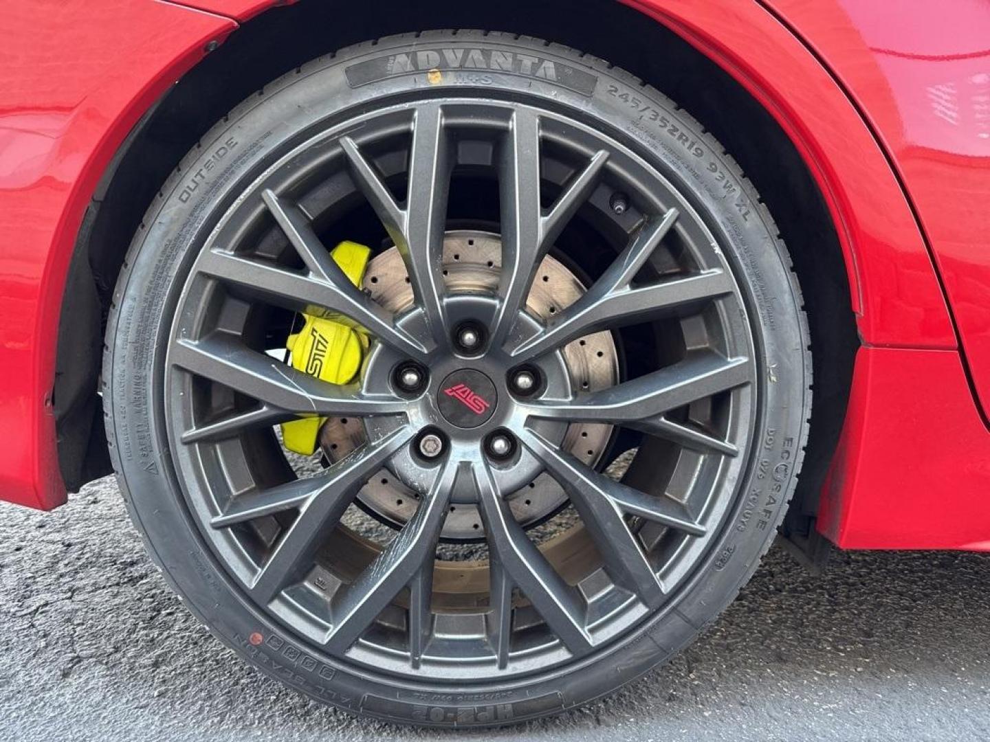 2019 Pure Red /Black/Carbon Black Subaru WRX STi (JF1VA2S64K9) with an 2.5L DOHC Intercooled High Boost Turbocharged engine, Manual transmission, located at 8595 Washington St., Thornton, CO, 80229, (303) 287-5511, 39.852348, -104.978447 - 2019 Subaru WRX STI with low miles and in excellent condition insdie and out!<br>All Cars Have Clean Titles And Are Serviced Before Sale.Apple/Android Car Play, Blind Spot Monitoring, Backup Camera, Leather, Heated Seats, Bluetooth/ With Bluetooth Audio, Non Smoker, No Pet Odor Or Hair, WRX STi, Clo - Photo#25