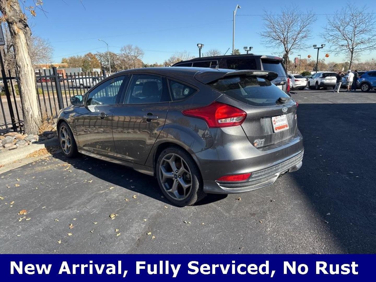 2016 Magnetic /Charcoal Black Ford Focus ST (1FADP3L92GL) with an EcoBoost 2.0L I4 GTDi DOHC Turbocharged VCT engine, Manual transmission, located at 8595 Washington St., Thornton, CO, 80229, (303) 287-5511, 39.852348, -104.978447 - 2016 Ford Focus FWD<br><br>D1 Auto NEVER charges dealer fees! All cars have clean titles and have been inspected for mechanical issues. We have financing for everyone. Good credit, bad credit, first time buyers.<br>Clean CARFAX.<br>Please call Lakewood Location 303-274-7692 or Thornton 303-287-5511 - Photo#1