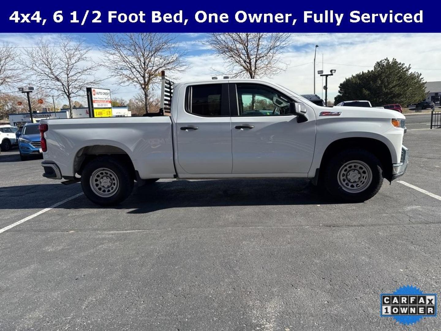 2019 Summit White /Black Chevrolet Silverado 1500 WT (1GCRYAEFXKZ) with an EcoTec3 5.3L V8 engine, Automatic transmission, located at 8595 Washington St., Thornton, CO, 80229, (303) 287-5511, 39.852348, -104.978447 - 2019 Chevrolet Silverado 1500 4x4, Quad Cab in great condition and fully serviced. This truck is ready for work or pleasure and equiped with the desirable 5.3L engine. <br>All Cars Have Clean Titles And Are Serviced Before Sale., CarfaxOne Owner, No Accidents, Backup Camera, Non Smoker, No Pet Odor - Photo#3