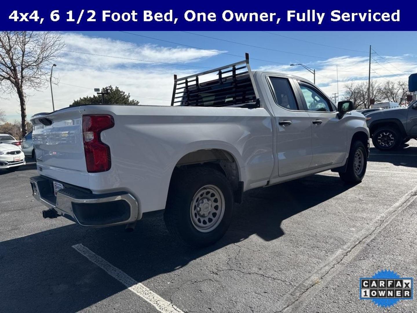 2019 Summit White /Black Chevrolet Silverado 1500 WT (1GCRYAEFXKZ) with an EcoTec3 5.3L V8 engine, Automatic transmission, located at 8595 Washington St., Thornton, CO, 80229, (303) 287-5511, 39.852348, -104.978447 - 2019 Chevrolet Silverado 1500 4x4, Quad Cab in great condition and fully serviced. This truck is ready for work or pleasure and equiped with the desirable 5.3L engine. <br>All Cars Have Clean Titles And Are Serviced Before Sale., CarfaxOne Owner, No Accidents, Backup Camera, Non Smoker, No Pet Odor - Photo#4