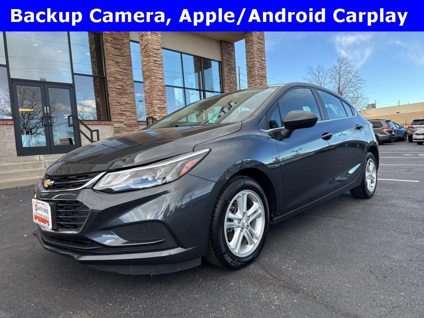 2018 Graphite Metallic /Black Chevrolet Cruze LT (3G1BE6SM4JS) with an 1.4L 4-Cylinder Turbo DOHC CVVT engine, Automatic transmission, located at 8595 Washington St., Thornton, CO, 80229, (303) 287-5511, 39.852348, -104.978447 - 2018 Chevrolet Cruze FWD<br><br>D1 Auto NEVER charges dealer fees! All cars have clean titles and have been inspected for mechanical issues. We have financing for everyone. Good credit, bad credit, first time buyers.<br>Odometer is 28593 miles below market average!<br>Please call Lakewood Location 3 - Photo#0