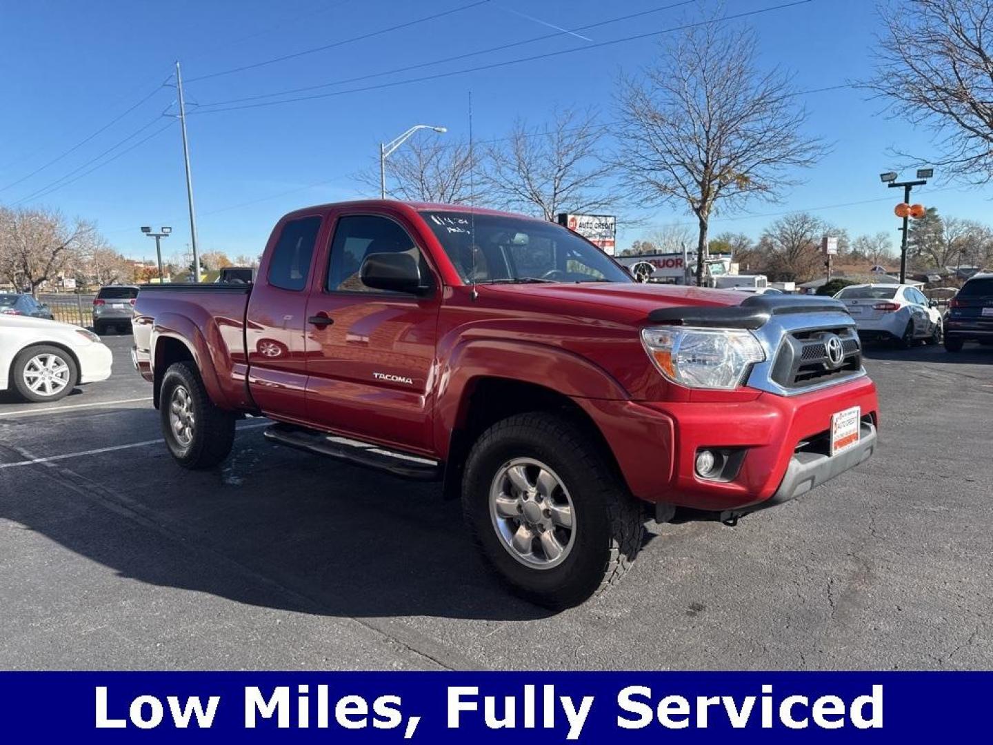 2012 Barcelona Red Metallic /Graphite Toyota Tacoma SR5 (5TFUX4EN6CX) with an 2.7L I4 DOHC 16V engine, Manual transmission, located at 8595 Washington St., Thornton, CO, 80229, (303) 287-5511, 39.852348, -104.978447 - 2012 Toyota Tacoma 4x4, manual transmission, 4cyl that is a 9.7 out of 10 condition wise. Non smoker, no rust and nicely equipped with SR5 package. You will not find a nicer one anywhere. <br><br>All Cars Have Clean Titles And Are Serviced Before Sale., Backup Camera, Non Smoker, No Pet Odor Or Hair - Photo#2