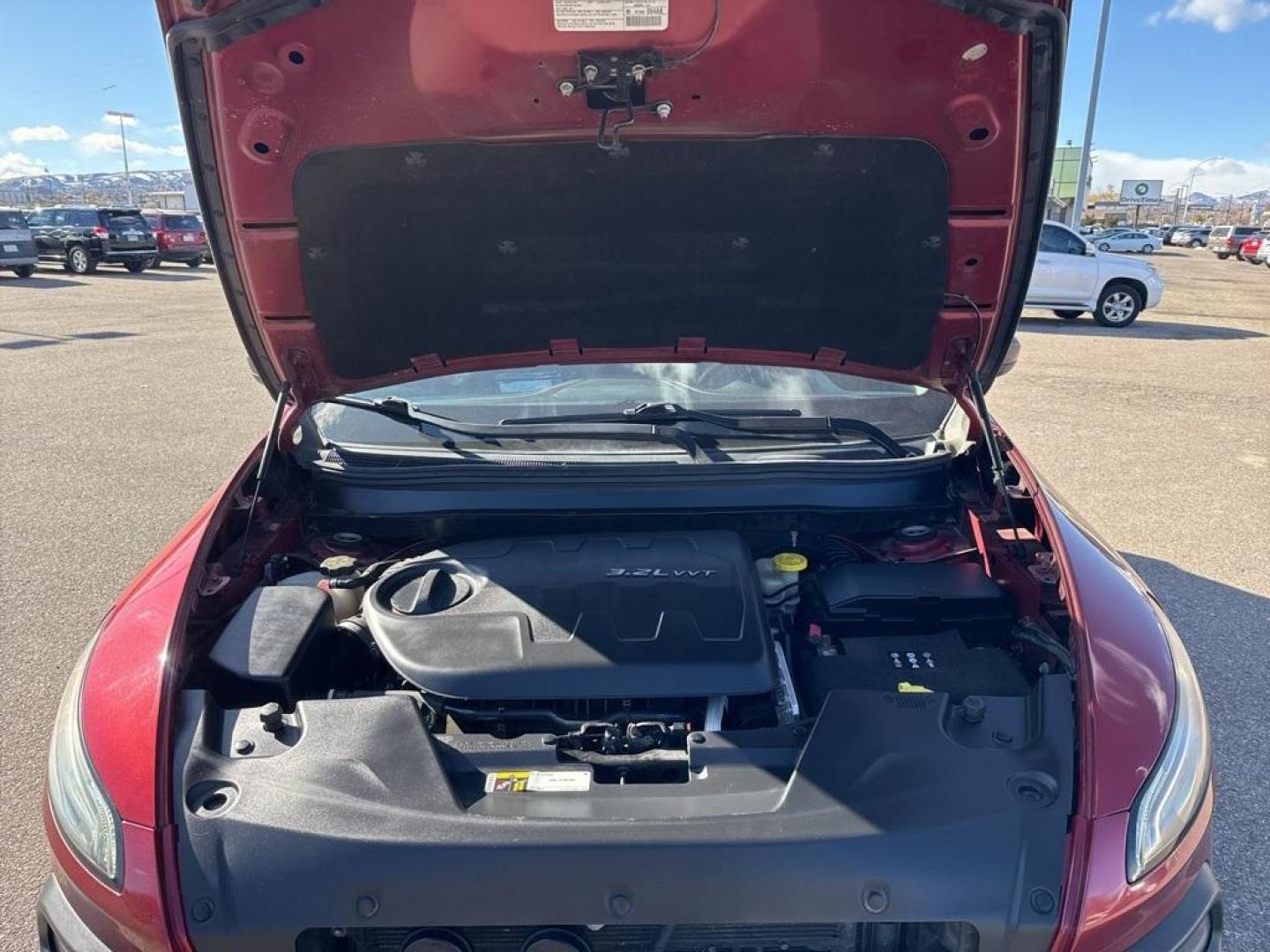 2014 Deep Cherry Red Crystal Pearlcoat /Black Jeep Cherokee Trailhawk (1C4PJMBS0EW) with an 3.2L V6 engine, Automatic transmission, located at 8595 Washington St., Thornton, CO, 80229, (303) 287-5511, 39.852348, -104.978447 - 2014 Jeep Cherokee with very low miles and in excellent condition inside and out. Loaded with the powerful V6 engine, panoramic sun roof, heated leather seats, heated steering wheel, navigation, backup camera and much more. Fully serviced in our shop. We offer a wide range of warranties. <br><br>All - Photo#35