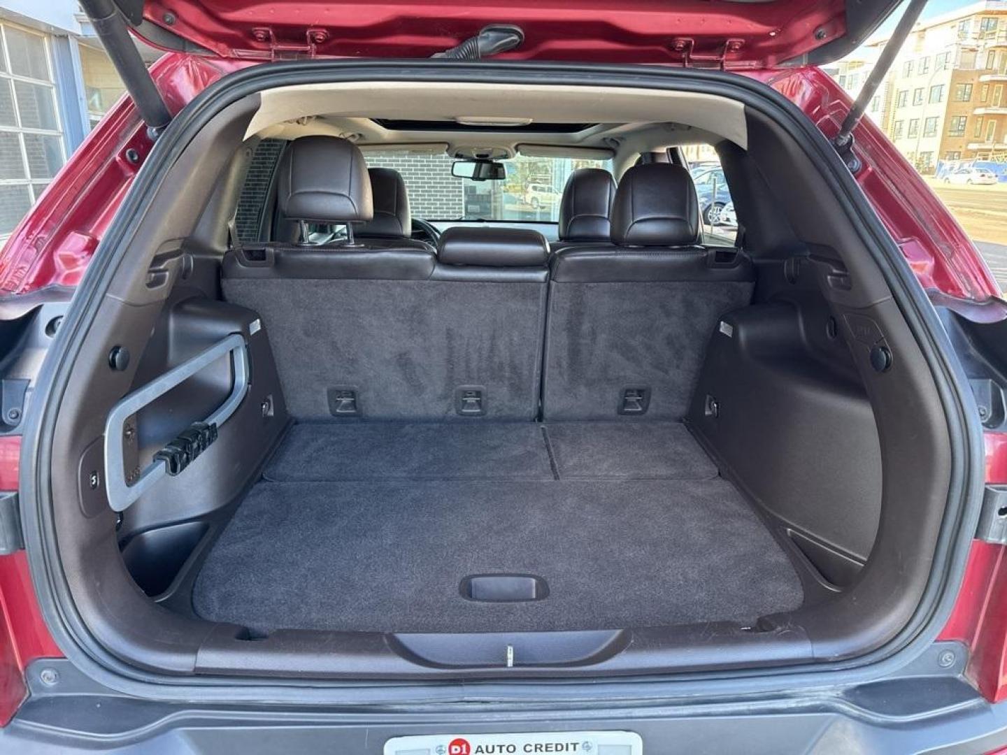 2014 Deep Cherry Red Crystal Pearlcoat /Black Jeep Cherokee Trailhawk (1C4PJMBS0EW) with an 3.2L V6 engine, Automatic transmission, located at 8595 Washington St., Thornton, CO, 80229, (303) 287-5511, 39.852348, -104.978447 - 2014 Jeep Cherokee with very low miles and in excellent condition inside and out. Loaded with the powerful V6 engine, panoramic sun roof, heated leather seats, heated steering wheel, navigation, backup camera and much more. Fully serviced in our shop. We offer a wide range of warranties. <br><br>All - Photo#17