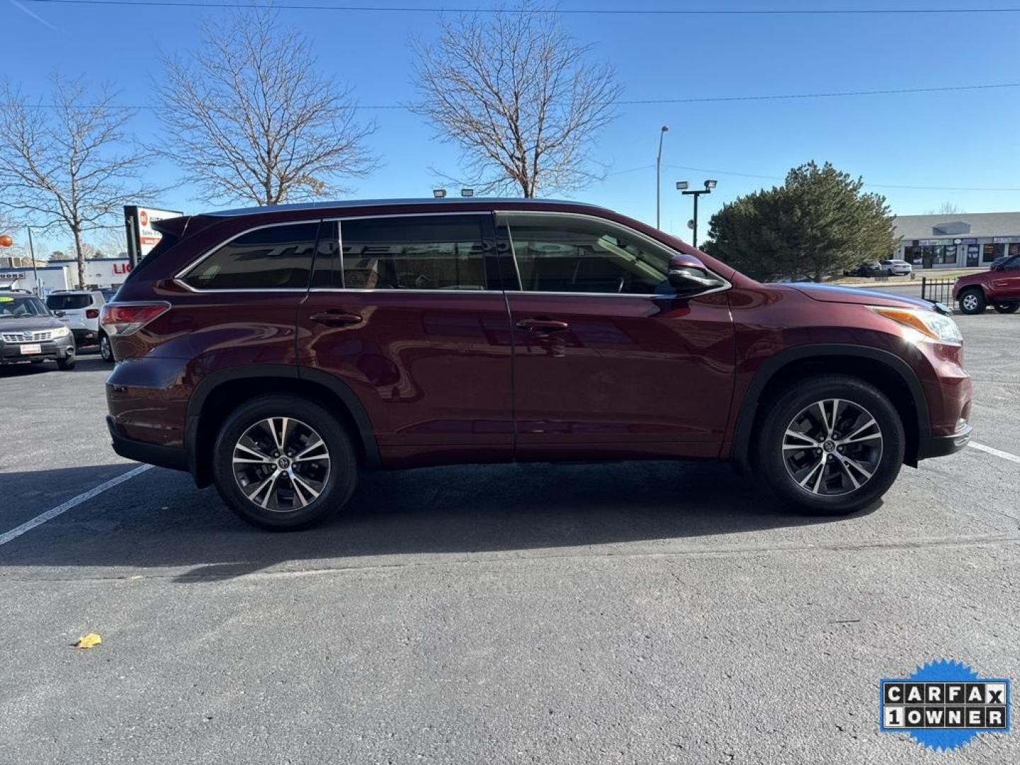 2016 Ooh La La Rouge Mica /Almond Toyota Highlander XLE V6 (5TDJKRFH1GS) with an 3.5L V6 DOHC Dual VVT-i 24V engine, Automatic transmission, located at 8595 Washington St., Thornton, CO, 80229, (303) 287-5511, 39.852348, -104.978447 - 2016 Toyota Highlander CARFAX One-Owner, AWD and in excellent condition inside and out. <br><br> All Cars Have Clean Titles And Are Serviced Before Sale., CarfaxOne Owner, No Accidents, Backup Camera, Leather, Heated Seats, Bluetooth/ With Bluetooth Audio, Non Smoker, No Pet Odor Or Hair, Highlande - Photo#3