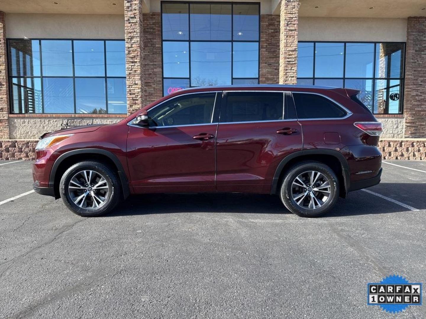 2016 Ooh La La Rouge Mica /Almond Toyota Highlander XLE V6 (5TDJKRFH1GS) with an 3.5L V6 DOHC Dual VVT-i 24V engine, Automatic transmission, located at 8595 Washington St., Thornton, CO, 80229, (303) 287-5511, 39.852348, -104.978447 - 2016 Toyota Highlander CARFAX One-Owner, AWD and in excellent condition inside and out. <br><br> All Cars Have Clean Titles And Are Serviced Before Sale., CarfaxOne Owner, No Accidents, Backup Camera, Leather, Heated Seats, Bluetooth/ With Bluetooth Audio, Non Smoker, No Pet Odor Or Hair, Highlande - Photo#7