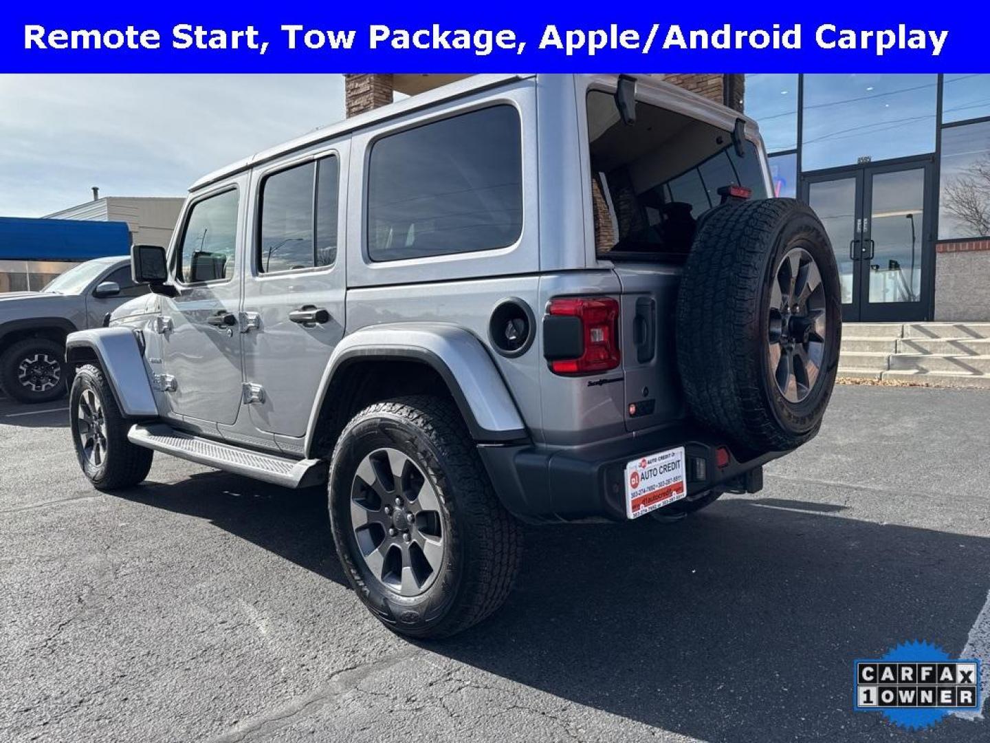 2018 Billet Silver Metallic Clearcoat /Black Jeep Wrangler Unlimited Sahara (1C4HJXEG2JW) with an 3.6L V6 24V VVT engine, Automatic transmission, located at 8595 Washington St., Thornton, CO, 80229, (303) 287-5511, 39.852348, -104.978447 - 2018 Jeep Wrangler, Sahara matching hard top. CARFAX One-Owner. No dents, no rock chips, no rust and in perfect condition inside and out. You will not find a cleaner Sahara out there. Fully serviced and ready for Colorado!! <br><br>4WD All Cars Have Clean Titles And Are Serviced Before Sale., Carfax - Photo#6