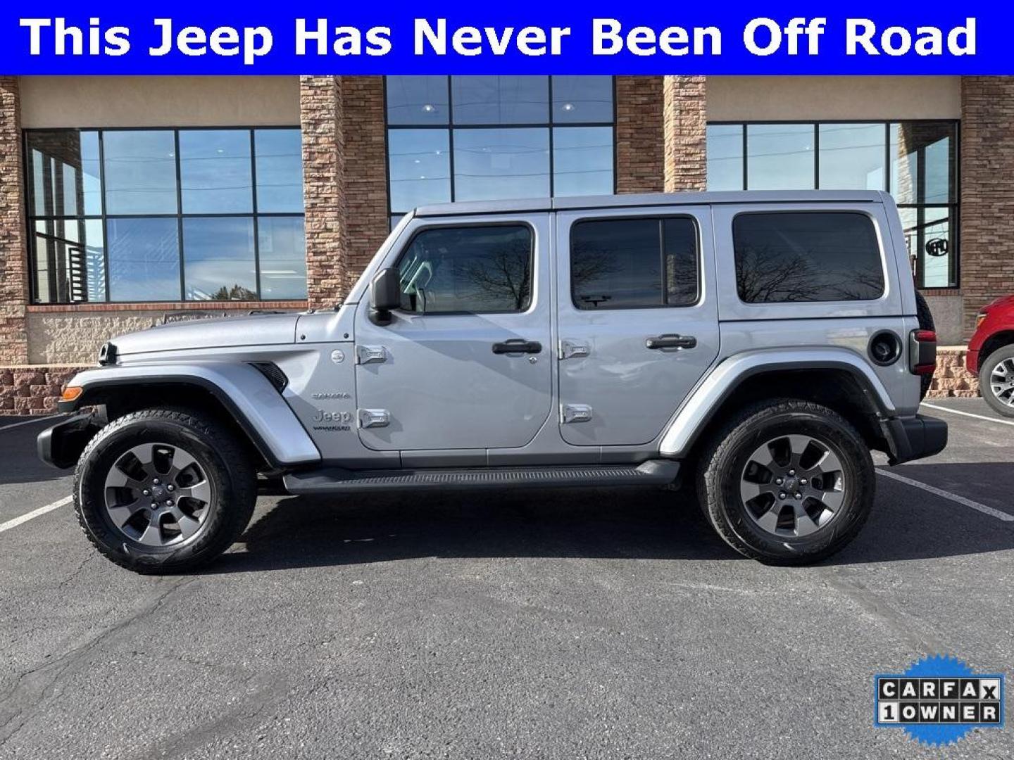 2018 Billet Silver Metallic Clearcoat /Black Jeep Wrangler Unlimited Sahara (1C4HJXEG2JW) with an 3.6L V6 24V VVT engine, Automatic transmission, located at 10890 W. Colfax Ave., Lakewood, CO, 80215, (303) 274-7692, 39.739914, -105.120132 - 2018 Jeep Wrangler, Sahara matching hard top. CARFAX One-Owner. No dents, no rock chips, no rust and in perfect condition inside and out. You will not find a cleaner Sahara out there. Fully serviced and ready for Colorado!! <br><br>4WD All Cars Have Clean Titles And Are Serviced Before Sale., Carfax - Photo#7