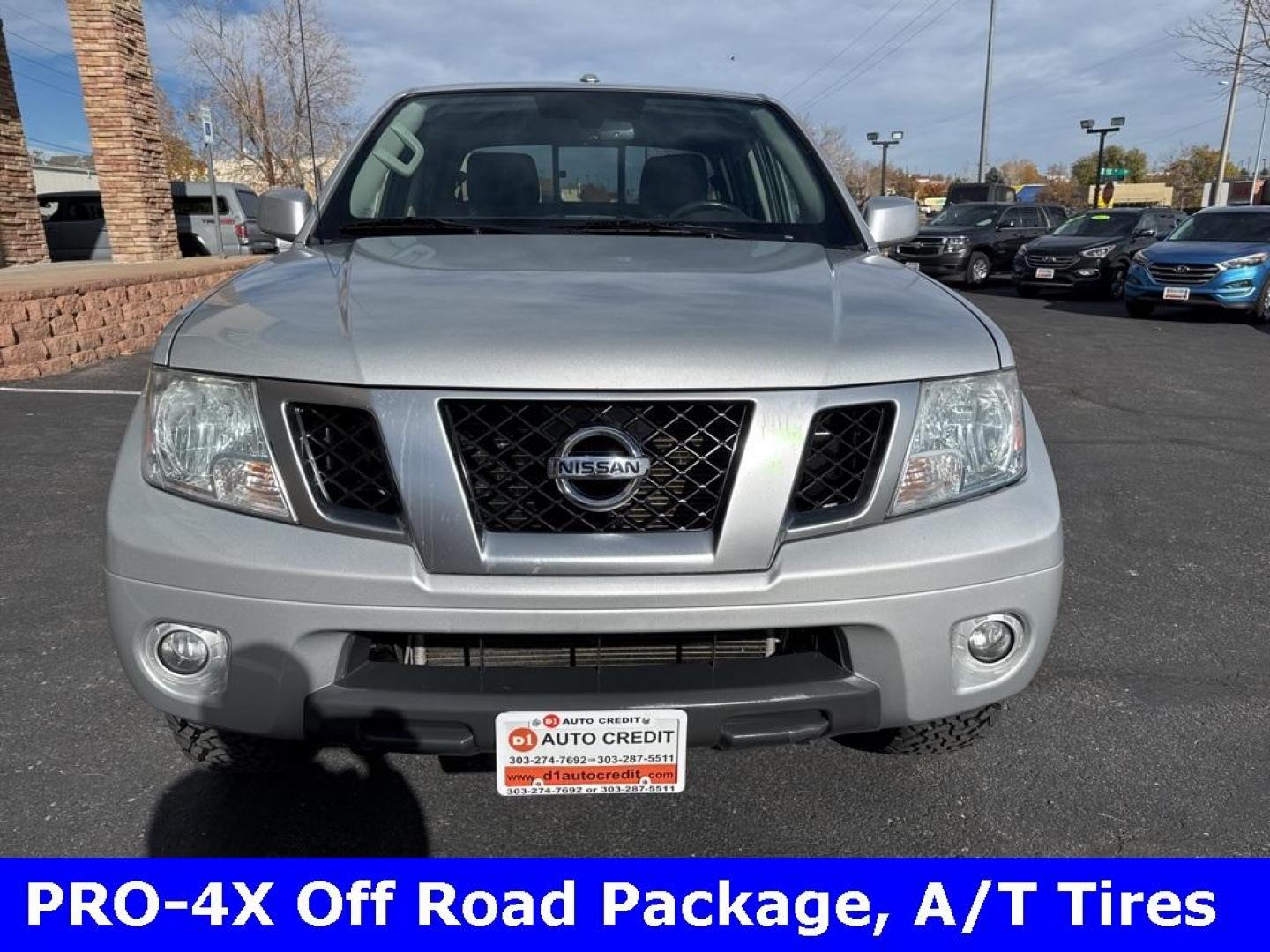 2018 Brilliant Silver /Graphite Nissan Frontier PRO-4X (1N6AD0EVXJN) with an 4.0L V6 DOHC engine, Automatic transmission, located at 8595 Washington St., Thornton, CO, 80229, (303) 287-5511, 39.852348, -104.978447 - 2018 Nissan Frontier PRO -4X 4WD in mint condition inside and out. This non smoker shows no signs of abuse anywhere and is rust free. Clean Colorado title and ready to go!! <br><br>All Cars Have Clean Titles And Are Serviced Before Sale., Clean Carfax, No Accident, Heated Seats, Apple/Android Car Pl - Photo#2