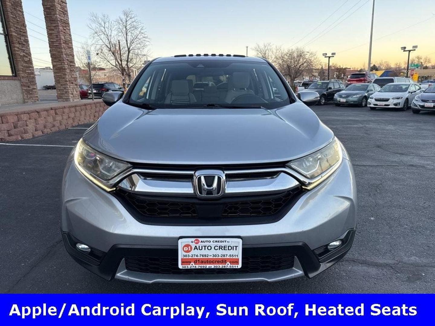 2018 Lunar Silver Metallic /Gray Honda CR-V EX (7FARW2H58JE) with an 1.5L I4 DOHC 16V engine, CVT transmission, located at 8595 Washington St., Thornton, CO, 80229, (303) 287-5511, 39.852348, -104.978447 - 2018 Honda CR-V AWD All Cars Have Clean Titles And Are Serviced Before Sale., Clean Carfax, No Accident, Apple/Android Car Play, Backup Camera, Non Smoker, No Pet Odor Or Hair, AWD.<br><br>D1 Auto NEVER charges dealer fees! All cars have clean titles and have been inspected for mechanical issues. We - Photo#1