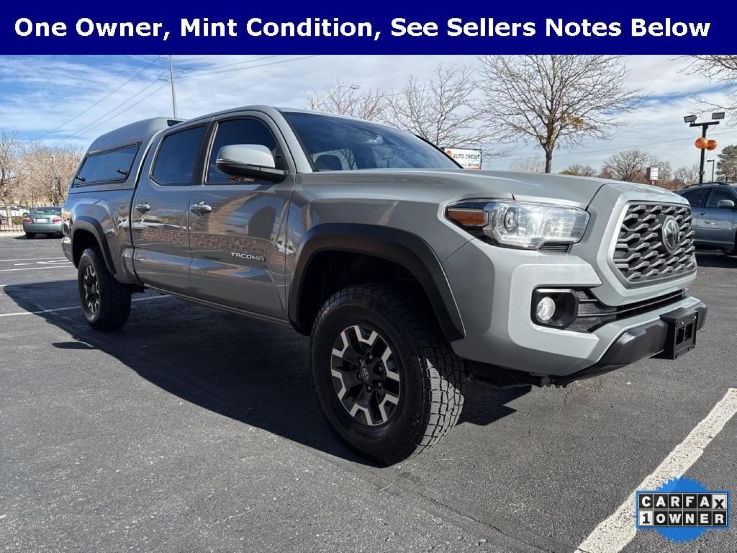 2021 Cement /Black Toyota Tacoma TRD Off-Road (3TMDZ5BN2MM) with an 3.5L V6 PDI DOHC 24V LEV3-ULEV70 278hp engine, Automatic transmission, located at 8595 Washington St., Thornton, CO, 80229, (303) 287-5511, 39.852348, -104.978447 - 2021 Toyota Tacoma TRD OFF ROAD PREMIUM. Fully loaded with every option available!! This truck is in mint condition inside and out with only one small scratch (see pictures). All keys and owners manuals presents. Non smoker and extra clean. CARFAX One-Owner. 4WD V6 All Cars Have Clean Titles And Ar - Photo#2