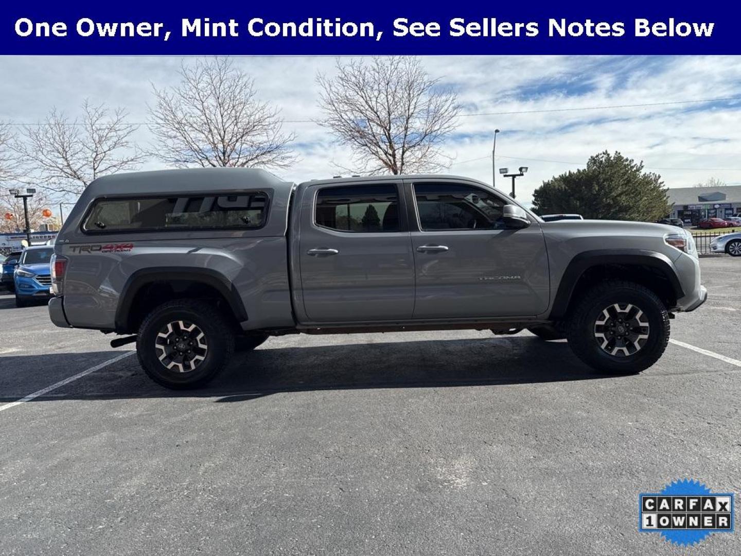 2021 Cement /Black Toyota Tacoma TRD Off-Road (3TMDZ5BN2MM) with an 3.5L V6 PDI DOHC 24V LEV3-ULEV70 278hp engine, Automatic transmission, located at 8595 Washington St., Thornton, CO, 80229, (303) 287-5511, 39.852348, -104.978447 - 2021 Toyota Tacoma TRD OFF ROAD PREMIUM. Fully loaded with every option available!! This truck is in mint condition inside and out with only one small scratch (see pictures). All keys and owners manuals presents. Non smoker and extra clean. CARFAX One-Owner. 4WD V6 All Cars Have Clean Titles And Ar - Photo#3