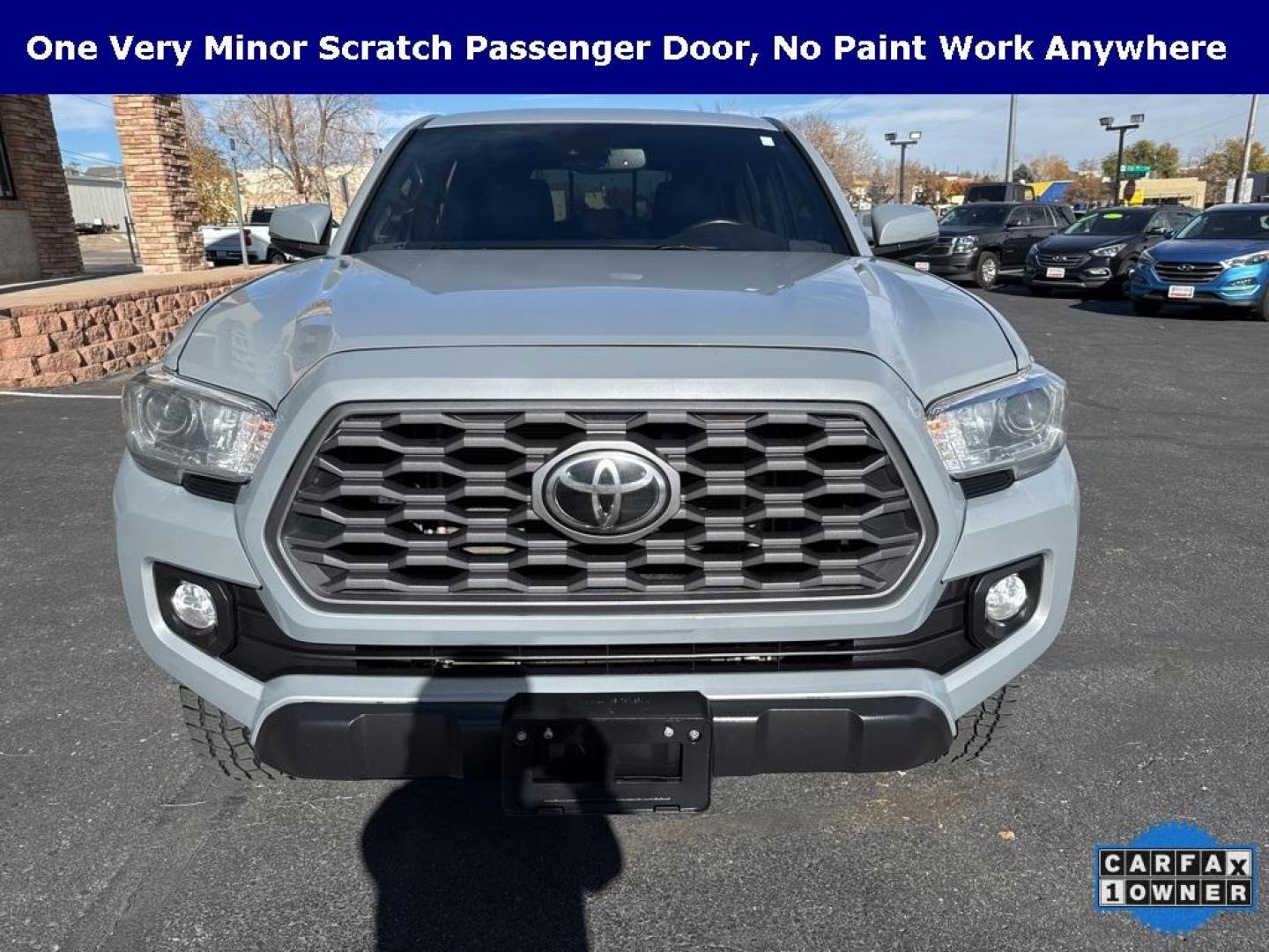 2021 Cement /Black Toyota Tacoma TRD Off-Road (3TMDZ5BN2MM) with an 3.5L V6 PDI DOHC 24V LEV3-ULEV70 278hp engine, Automatic transmission, located at 8595 Washington St., Thornton, CO, 80229, (303) 287-5511, 39.852348, -104.978447 - 2021 Toyota Tacoma TRD OFF ROAD PREMIUM.Fully loaded with every option available!! This truck is in mint condition inside and out with only one small scratch (see pictures). Carfax shows minor damage but there is no paint work on this vehicle. No rust and no wear. All keys and owners manuals present - Photo#1