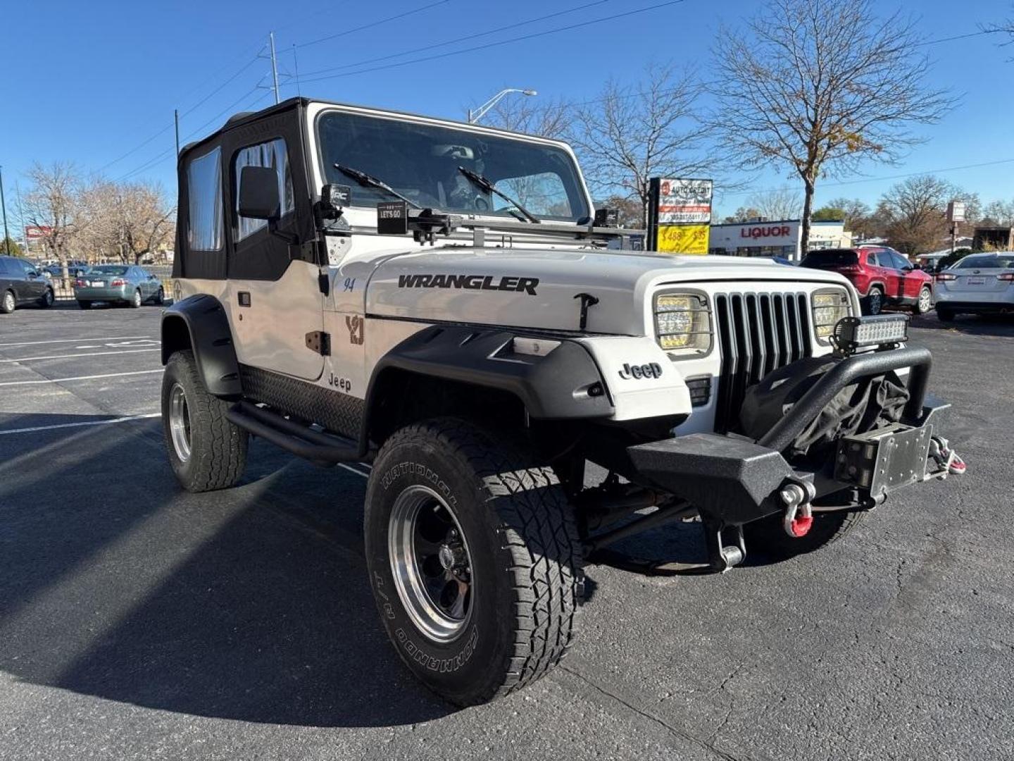 1994 White /Black Jeep Wrangler S (1J4FY19P2RP) with an 2.5L I4 8V engine, Automatic transmission, located at 8595 Washington St., Thornton, CO, 80229, (303) 287-5511, 39.852348, -104.978447 - 1994 Jeep Wrangler 4WD that someone spent a lot of time and money rebuilding so you dont need to! Rebuilt from the ground up and runs great. Lots of extras goodies and ready for any sort of adventure. <br><br>D1 Auto NEVER charges dealer fees! All cars have clean titles and have been inspected for m - Photo#0