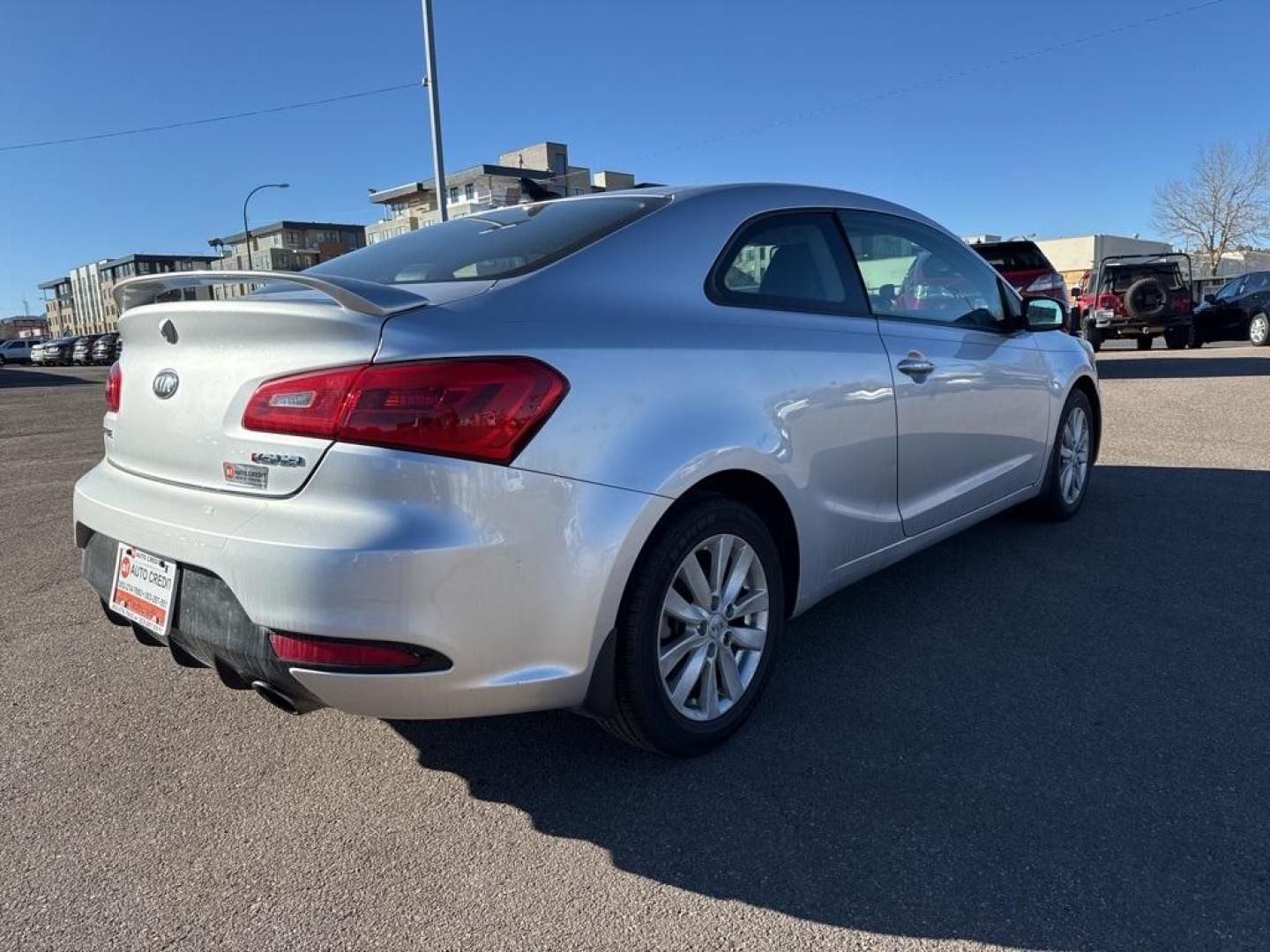 2014 Bright Silver /Black Kia Forte Koup EX (KNAFX6A8XE5) with an 2.0L I4 DOHC CVVT engine, Automatic transmission, located at 8595 Washington St., Thornton, CO, 80229, (303) 287-5511, 39.852348, -104.978447 - 2014 Kia Forte Koup FWD<br><br>D1 Auto NEVER charges dealer fees! All cars have clean titles and have been inspected for mechanical issues. We have financing for everyone. Good credit, bad credit, first time buyers.<br><br>Please call Lakewood Location 303-274-7692 or Thornton 303-287-5511 to schedu - Photo#4