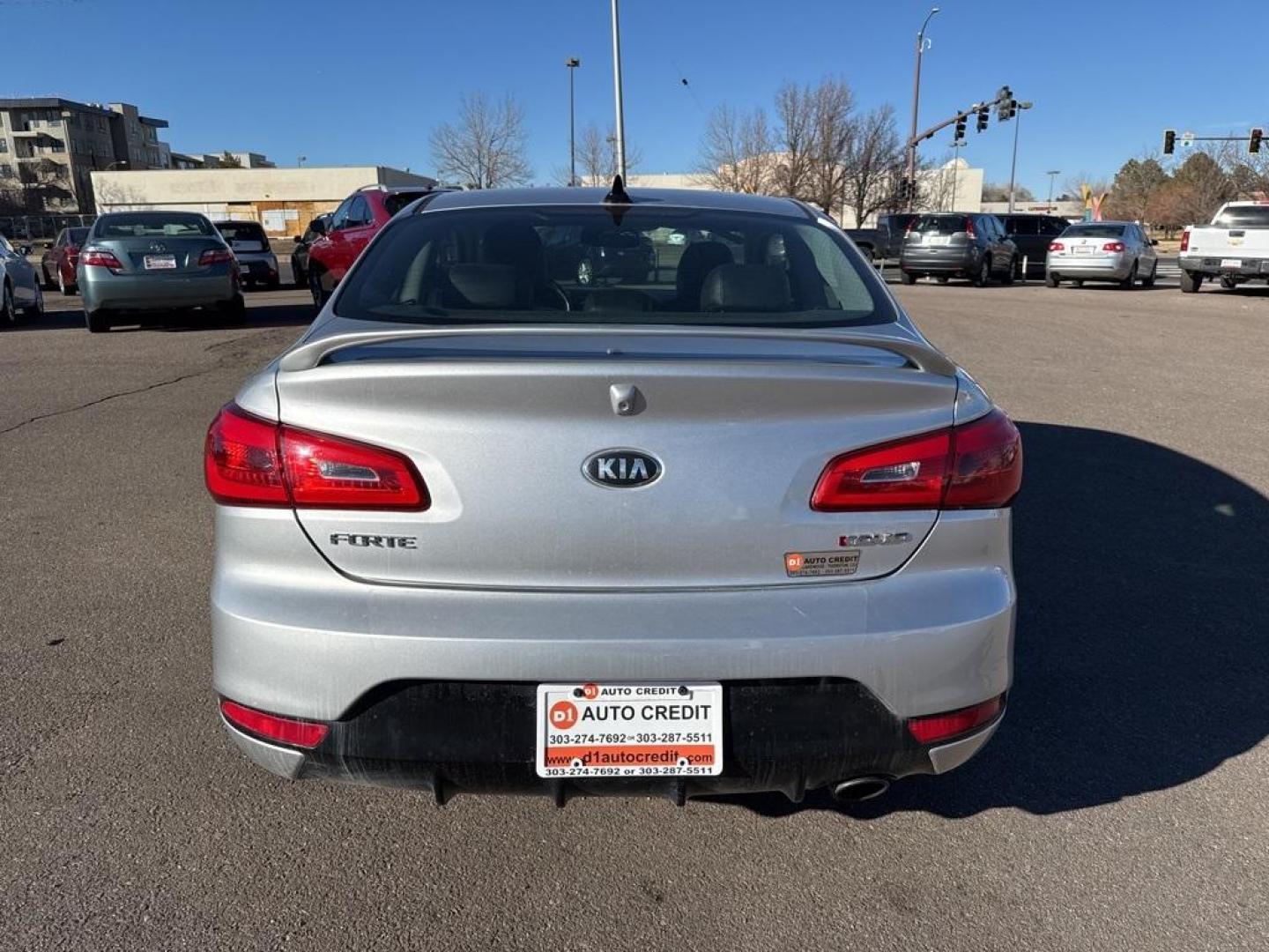 2014 Bright Silver /Black Kia Forte Koup EX (KNAFX6A8XE5) with an 2.0L I4 DOHC CVVT engine, Automatic transmission, located at 8595 Washington St., Thornton, CO, 80229, (303) 287-5511, 39.852348, -104.978447 - 2014 Kia Forte Koup FWD<br><br>D1 Auto NEVER charges dealer fees! All cars have clean titles and have been inspected for mechanical issues. We have financing for everyone. Good credit, bad credit, first time buyers.<br><br>Please call Lakewood Location 303-274-7692 or Thornton 303-287-5511 to schedu - Photo#5