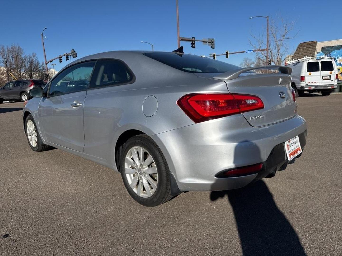 2014 Bright Silver /Black Kia Forte Koup EX (KNAFX6A8XE5) with an 2.0L I4 DOHC CVVT engine, Automatic transmission, located at 8595 Washington St., Thornton, CO, 80229, (303) 287-5511, 39.852348, -104.978447 - 2014 Kia Forte Koup FWD<br><br>D1 Auto NEVER charges dealer fees! All cars have clean titles and have been inspected for mechanical issues. We have financing for everyone. Good credit, bad credit, first time buyers.<br><br>Please call Lakewood Location 303-274-7692 or Thornton 303-287-5511 to schedu - Photo#6